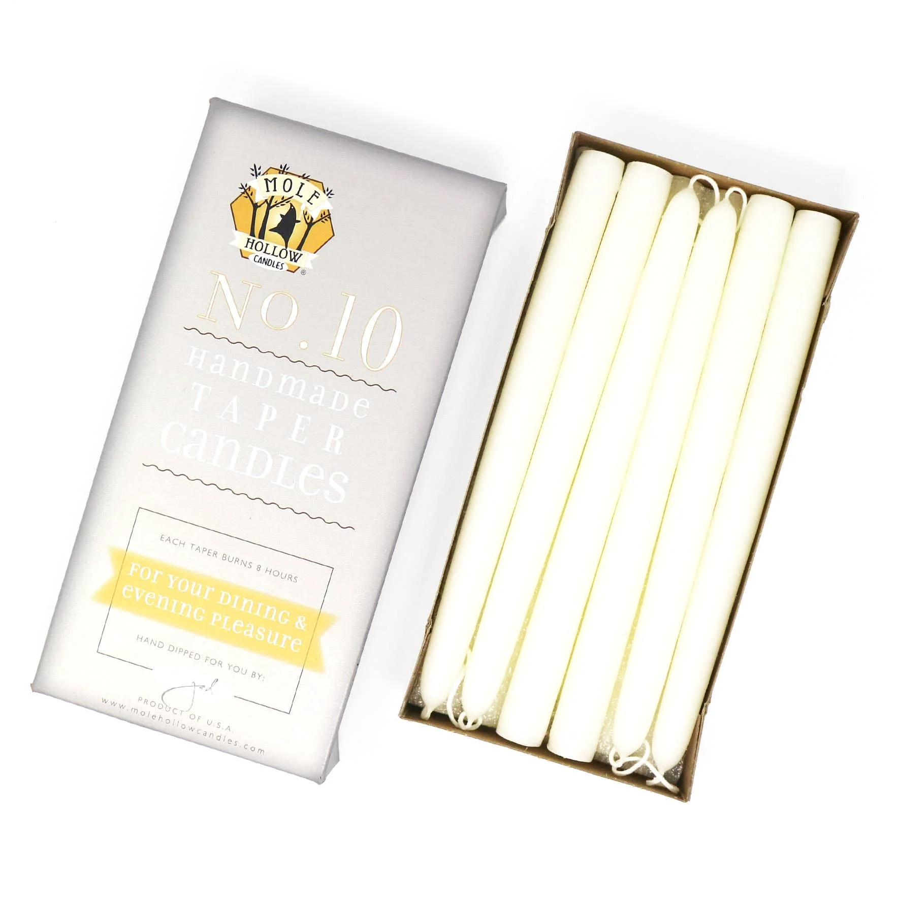 10" Hand Dipped Unscented Taper Candles - 39 Colors USA Made - Image 17