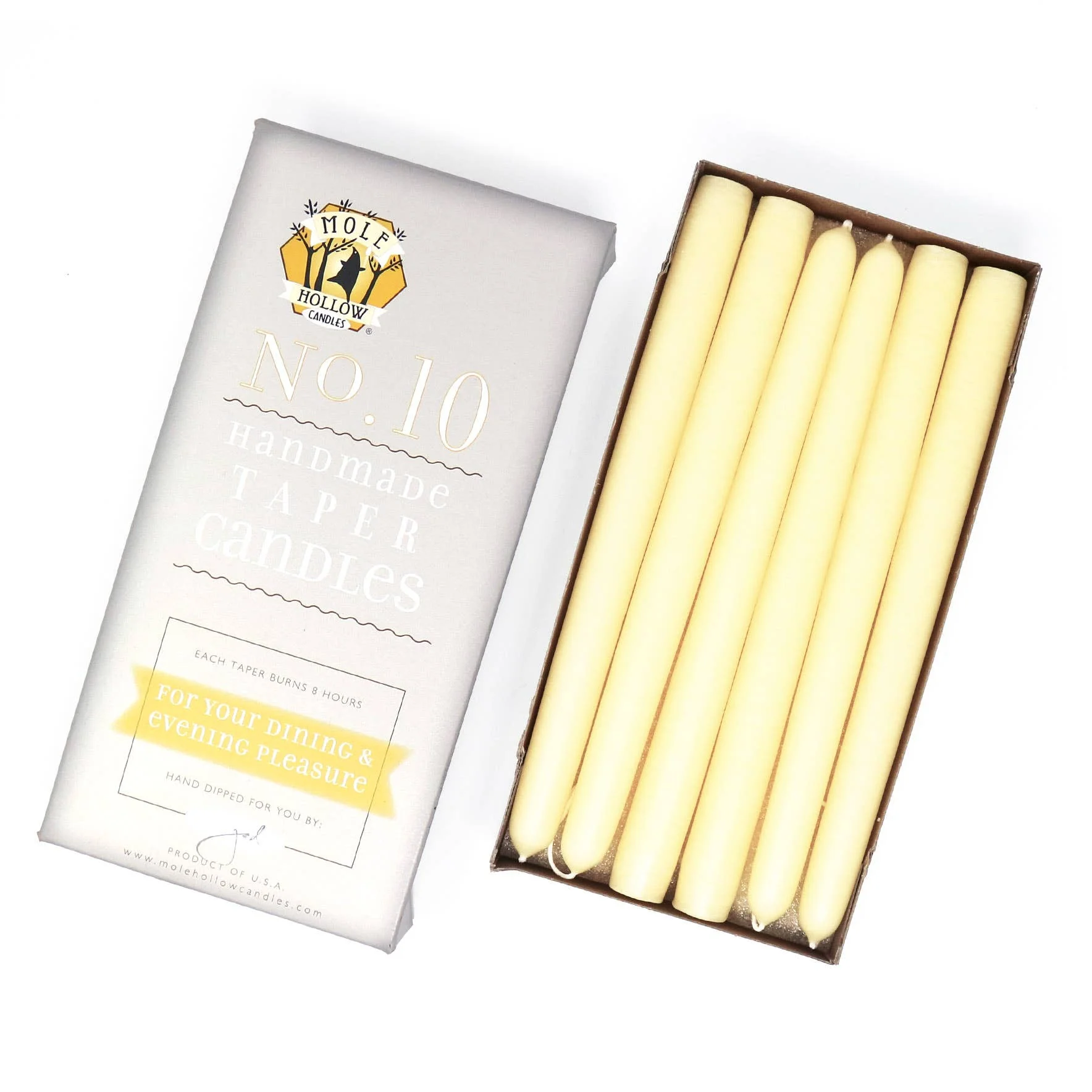 10" Hand Dipped Unscented Taper Candles - 39 Colors USA Made - Image 18