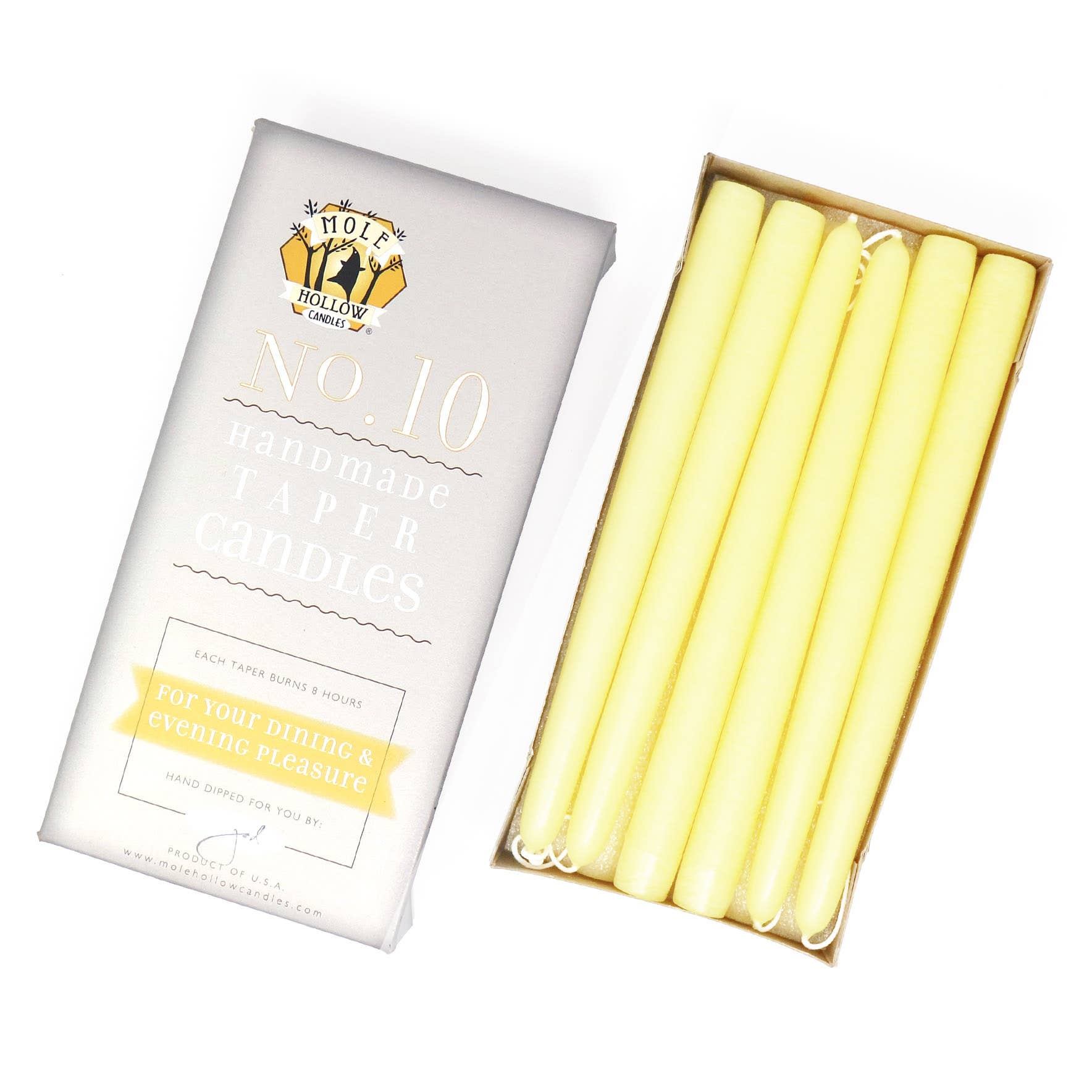 10" Hand Dipped Unscented Taper Candles - 39 Colors USA Made - Image 19