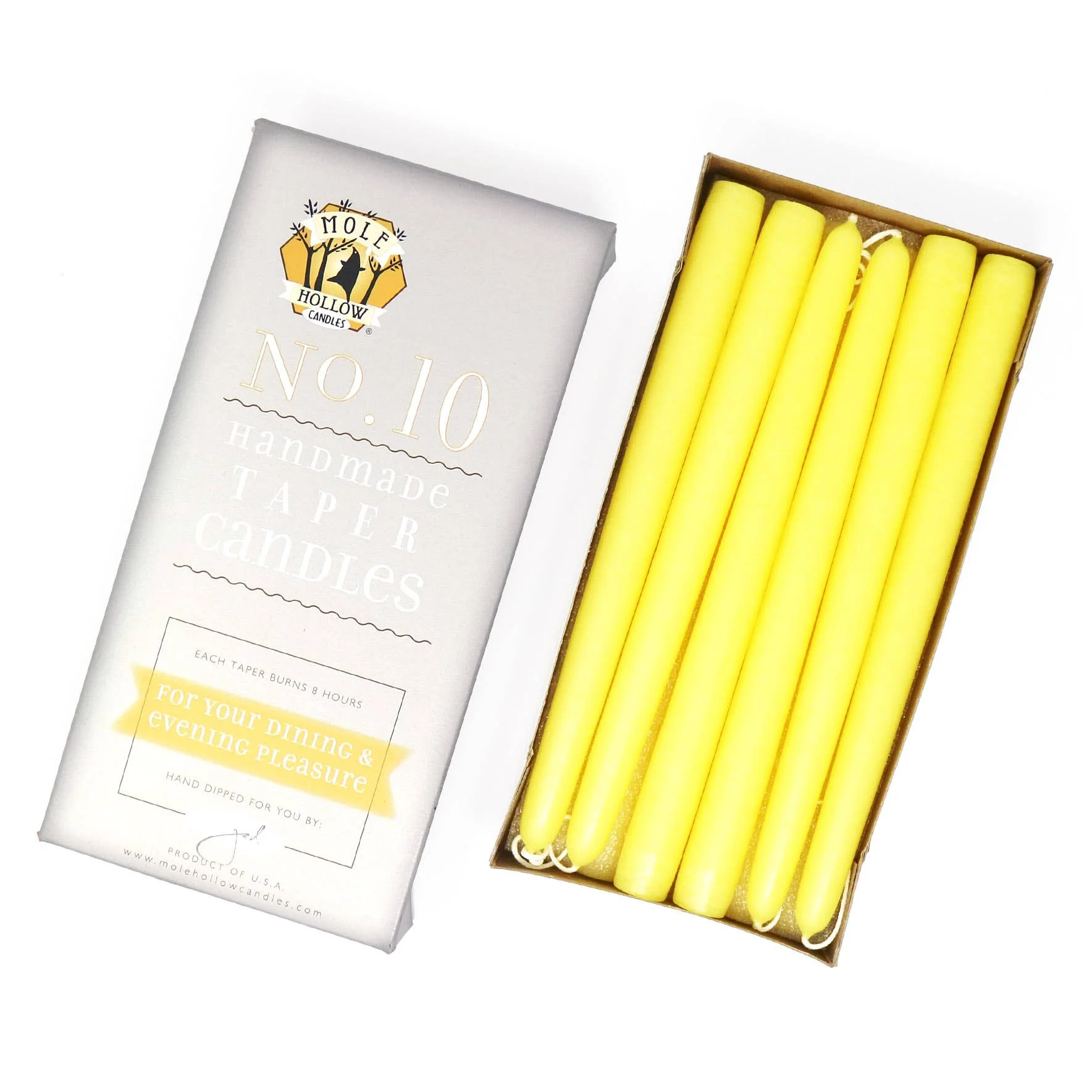 10" Hand Dipped Unscented Taper Candles - 39 Colors USA Made - Image 20