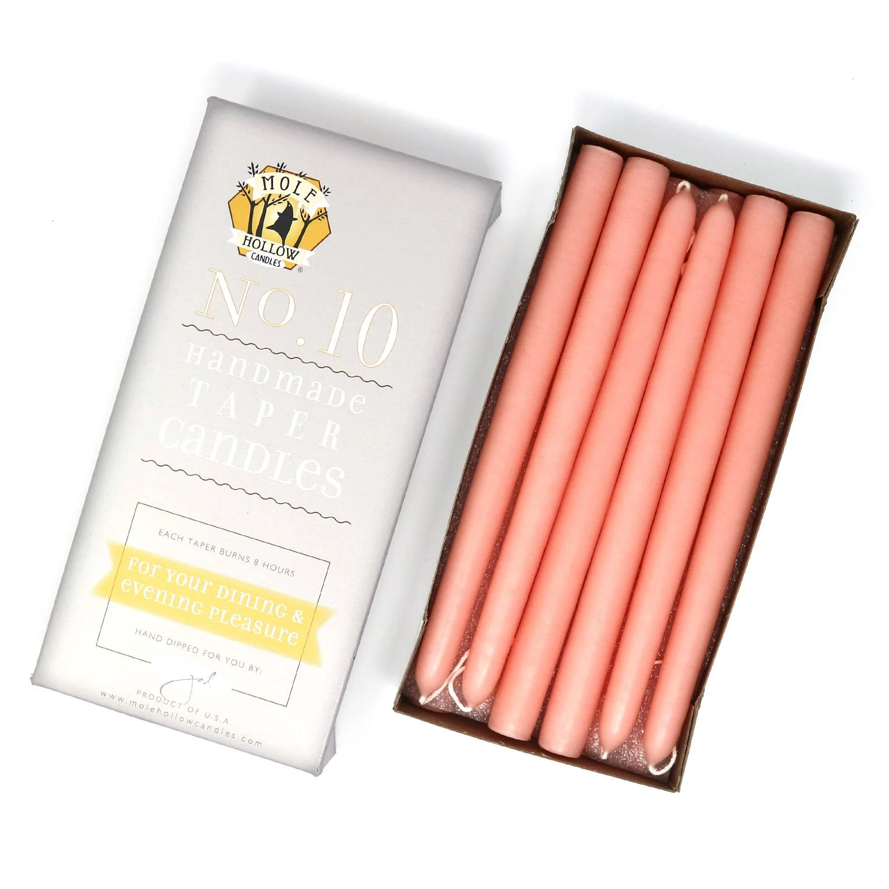 10" Hand Dipped Unscented Taper Candles - 39 Colors USA Made - Image 21