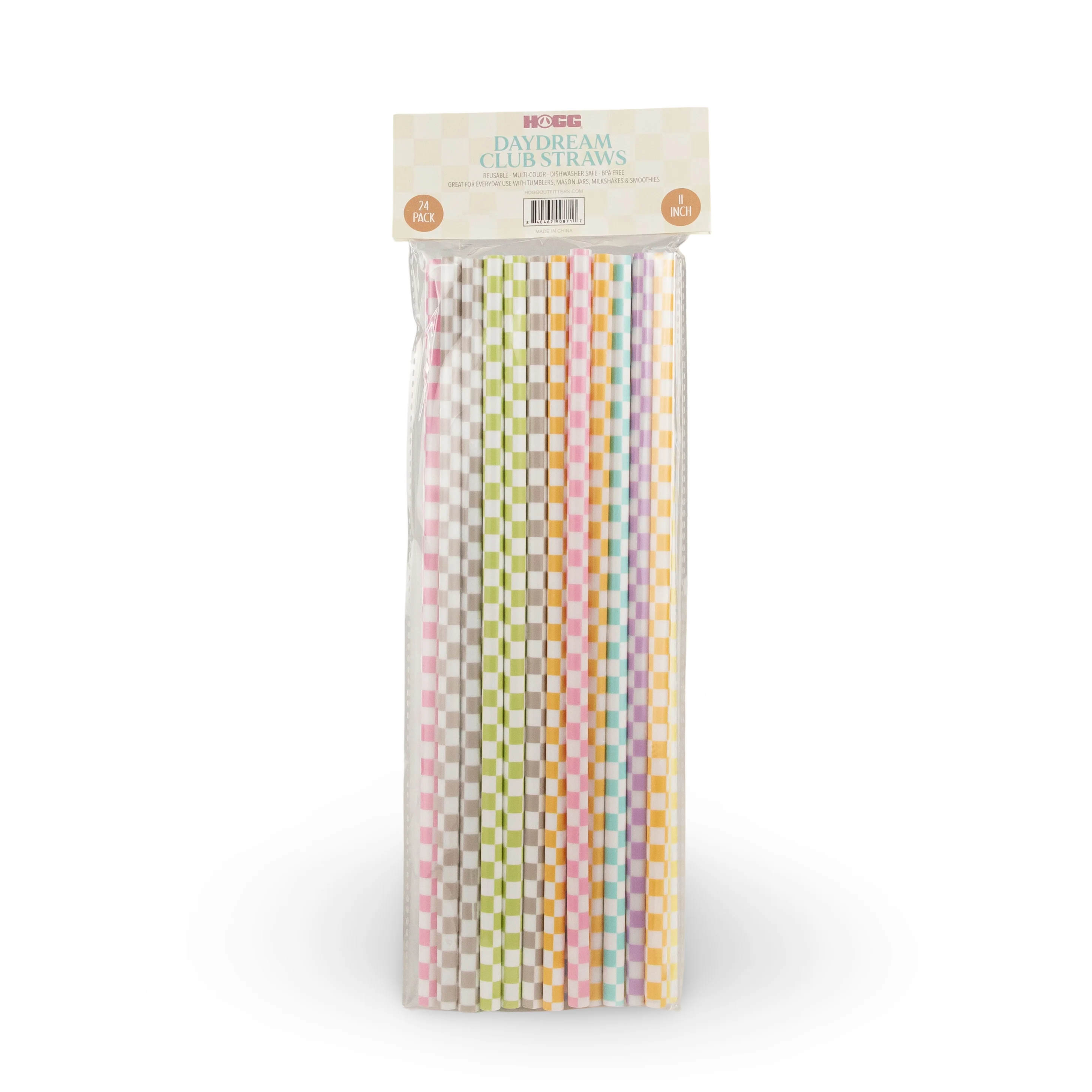 Checkered Reusable Straws - 24 Pack - Image 14