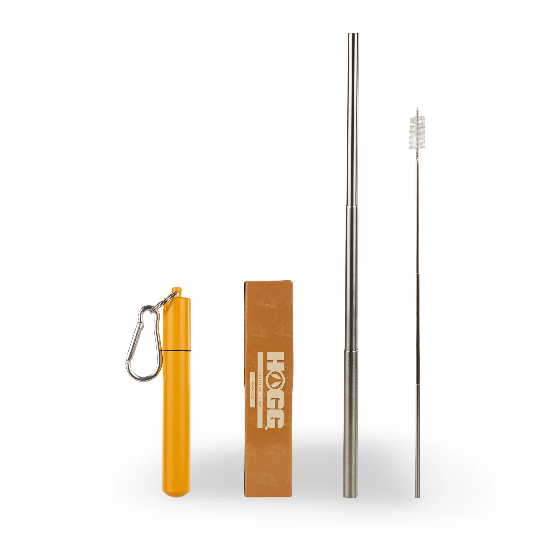 Collapsable Metal Straw Keychain w/ Cleaner - Image 12