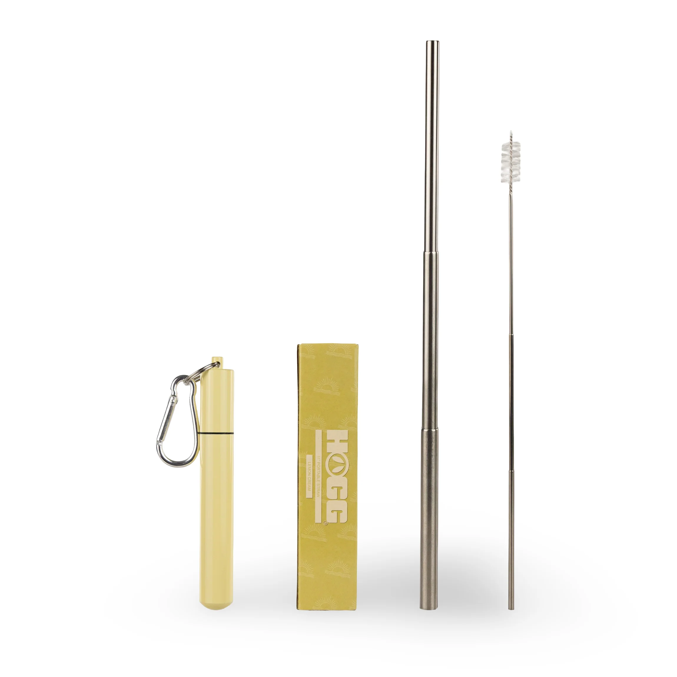 Collapsable Metal Straw Keychain w/ Cleaner - Image 13
