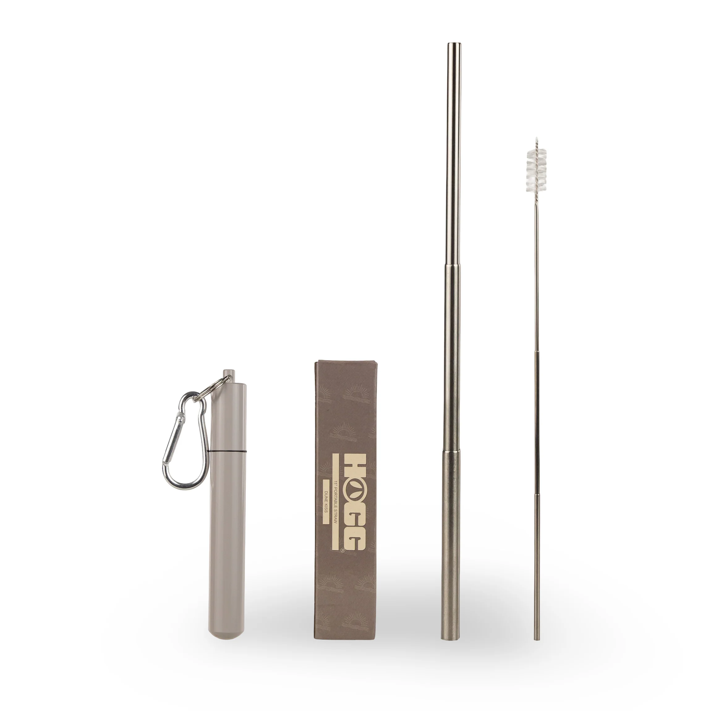 Collapsable Metal Straw Keychain w/ Cleaner - Image 14