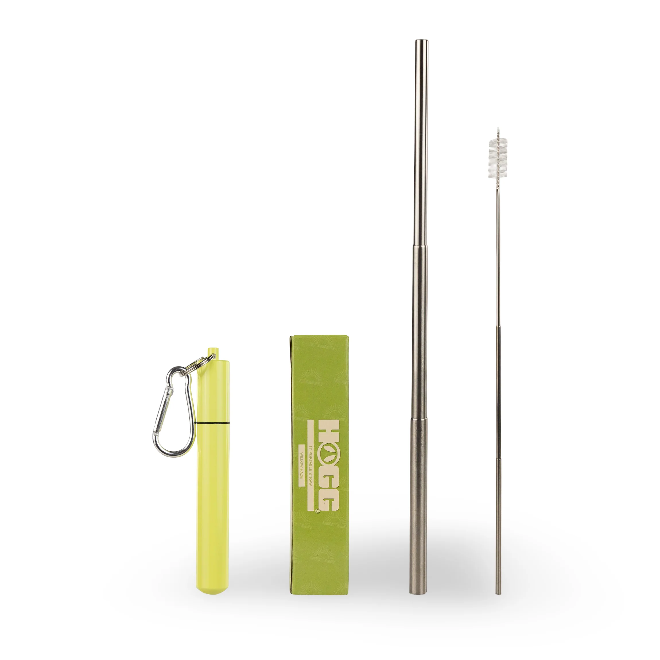 Collapsable Metal Straw Keychain w/ Cleaner - Image 4