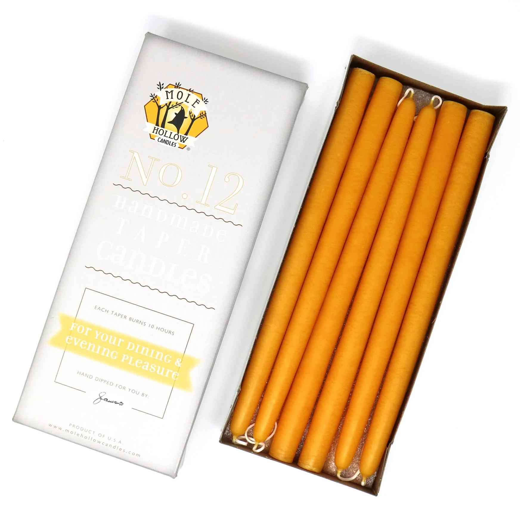 12" Hand Dipped Unscented Taper Candles - 39 Colors USA Made - Image 18