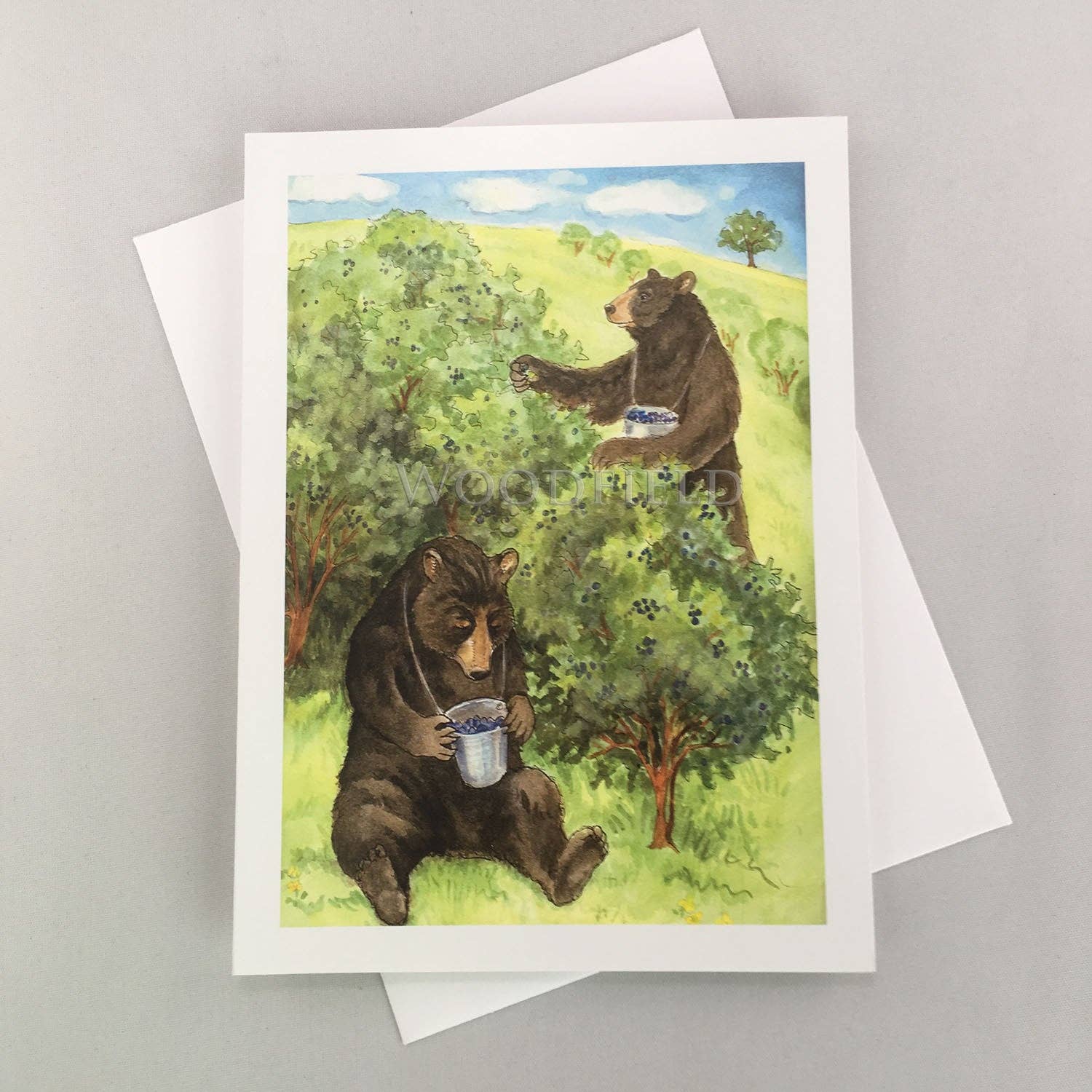 #316 - Picking Berries Notecard - Image 2