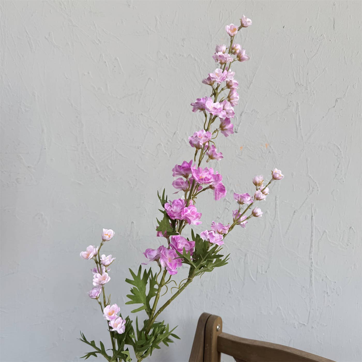 35''T Silk Faux Delphinium Flower Stem, Spring/Summer Flower - Image 6