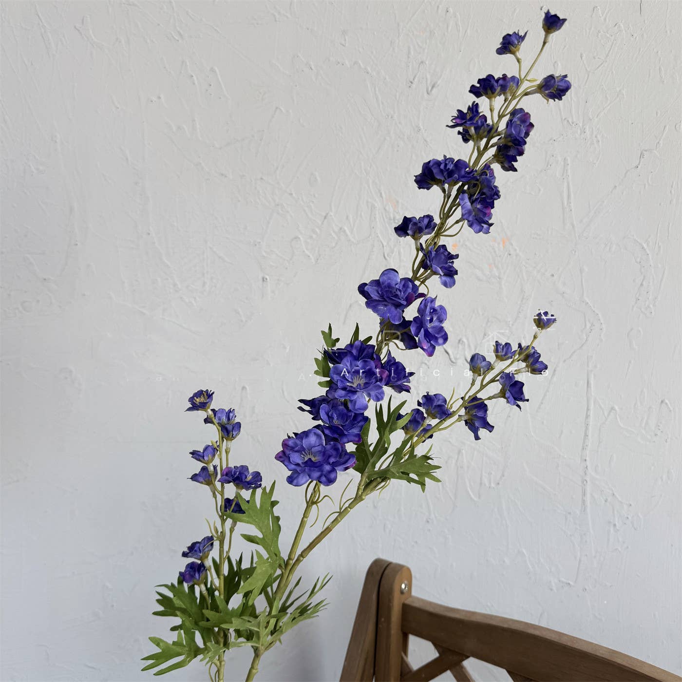 35''T Silk Faux Delphinium Flower Stem, Spring/Summer Flower - Image 8