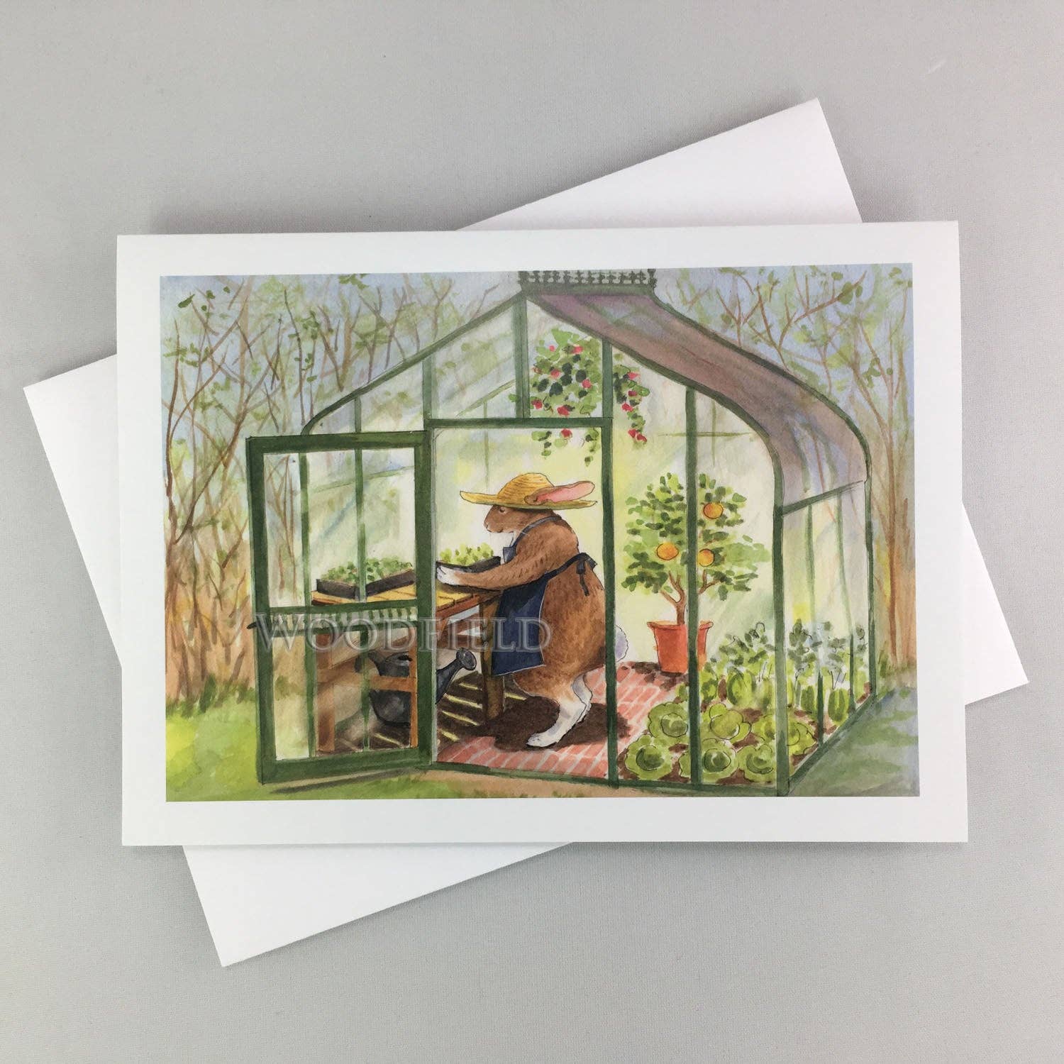 #4 - Greenhouse Rabbit Notecard - Image 2