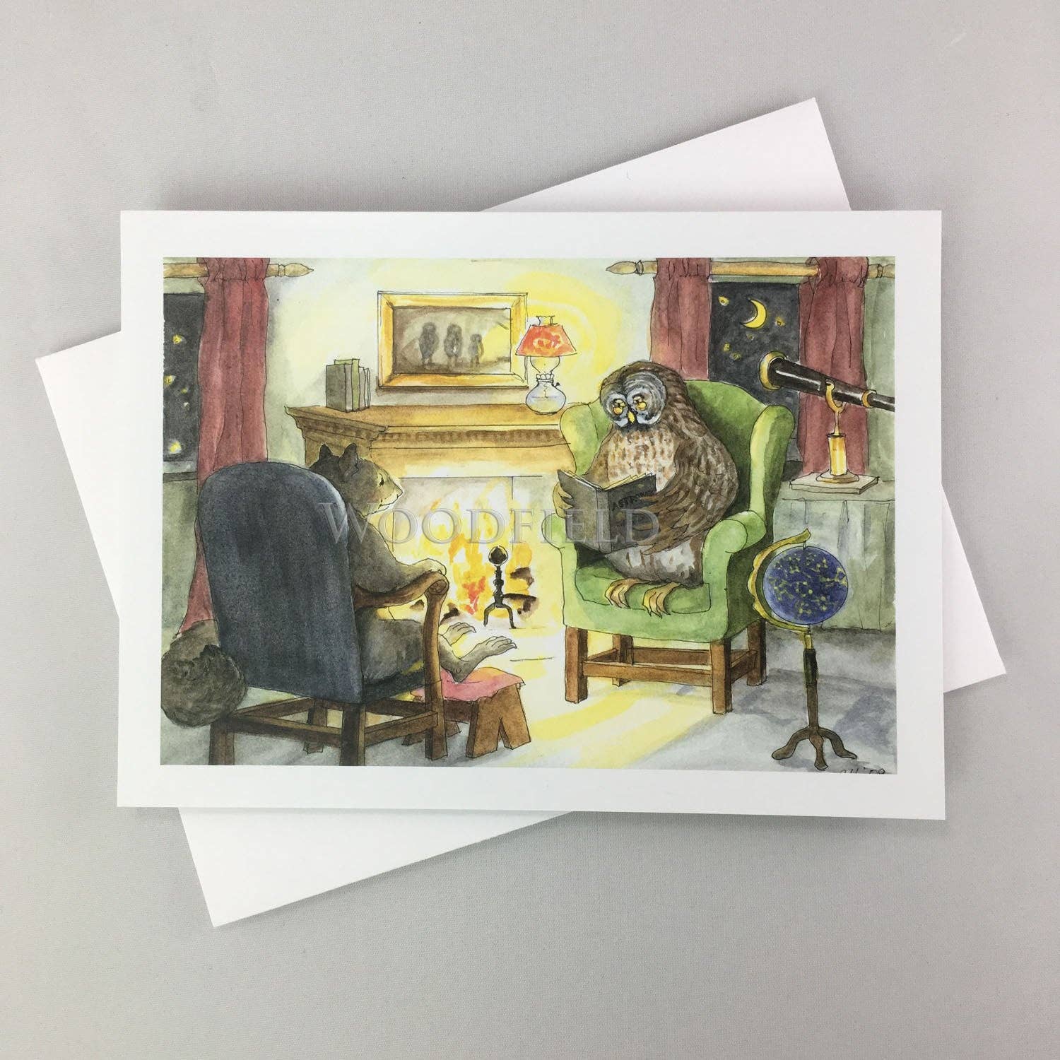 #749 - Evening at Owl's Notecard - Image 2