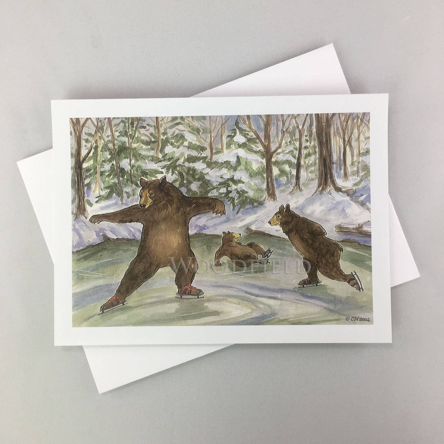#752 - Skating Bears Notecard - Image 2