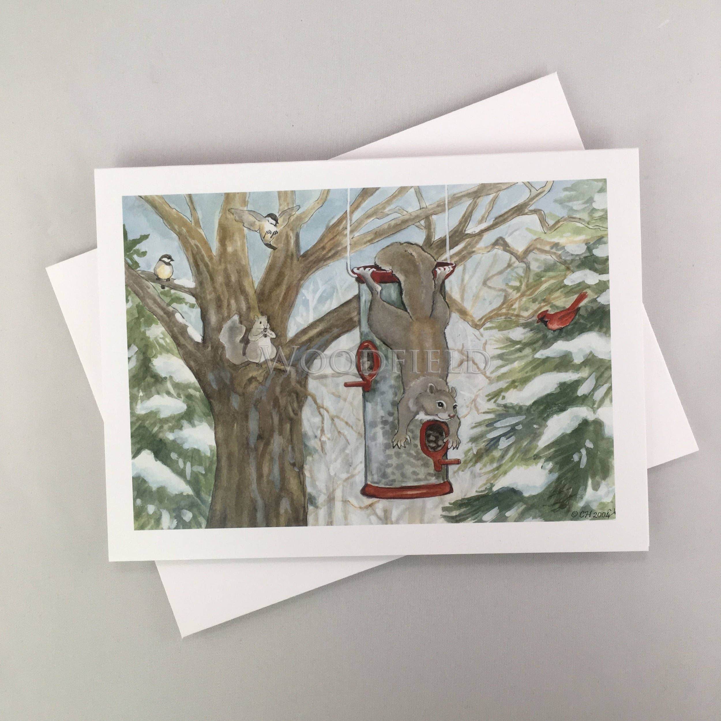 #753 - Chester's Bird Feeder Notecard - Image 2