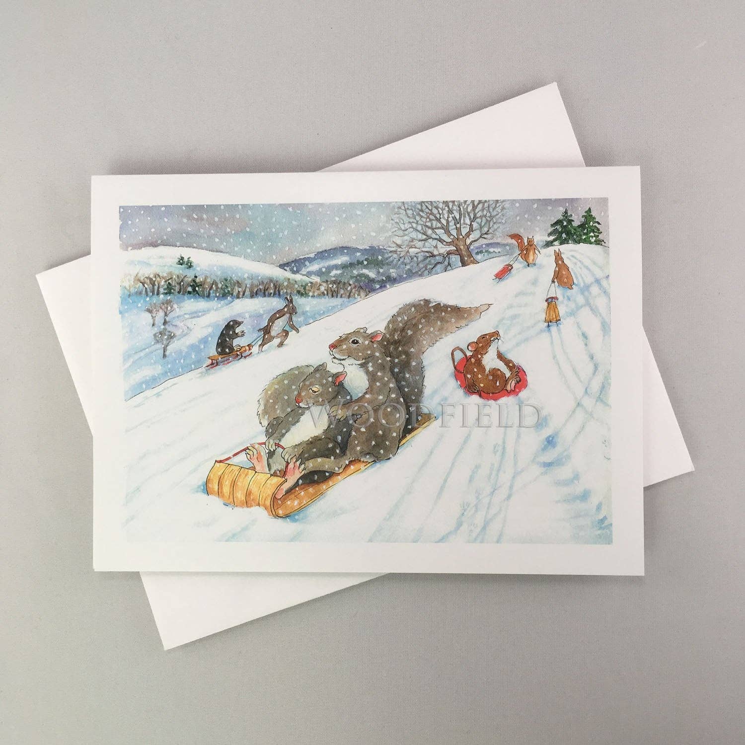 #761 - Sledding Fun Notecard - Image 2