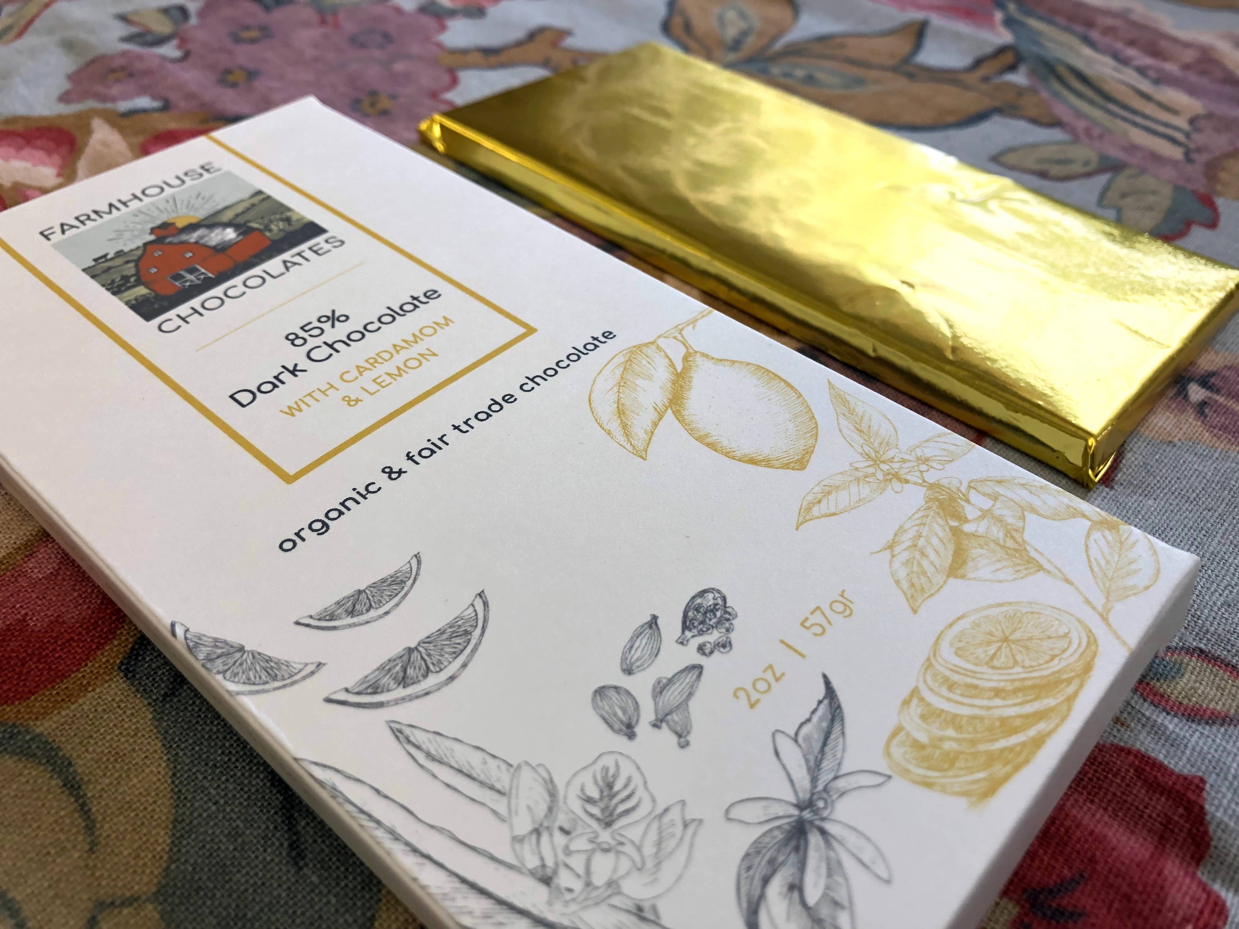 85% Organic Dark Chocolate w/ Cardamom & Lemon - Image 3