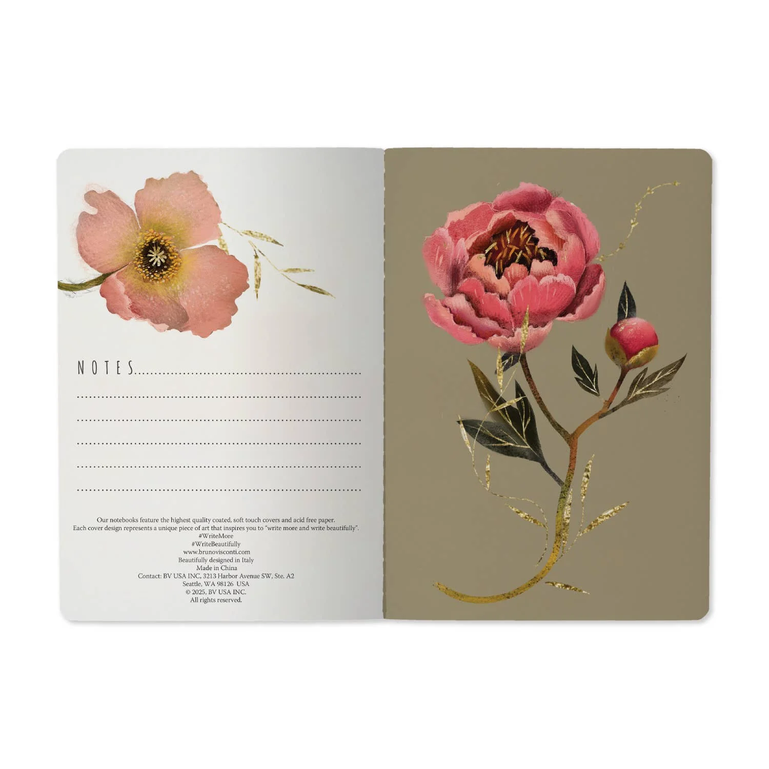 A5 Notebook - Pink Blossoms - Image 4