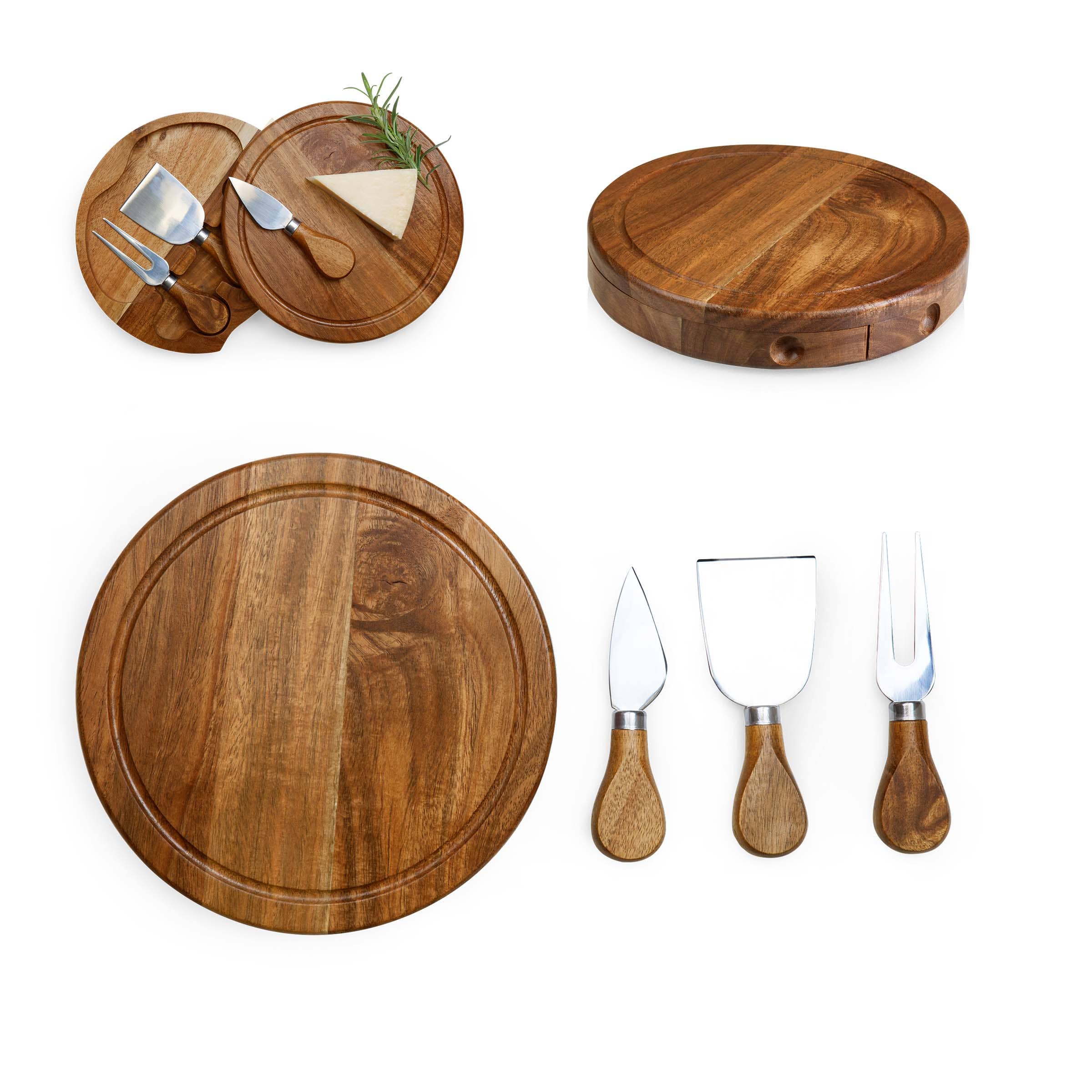 Acacia Brie Cheese Cutting Board & Tools - Image 5