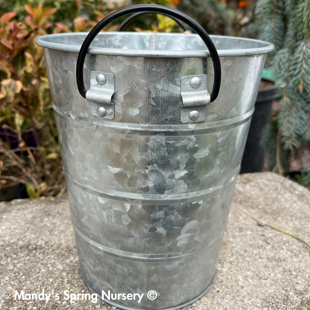 Aged Galvanized Silo Bin Planter - Image 2