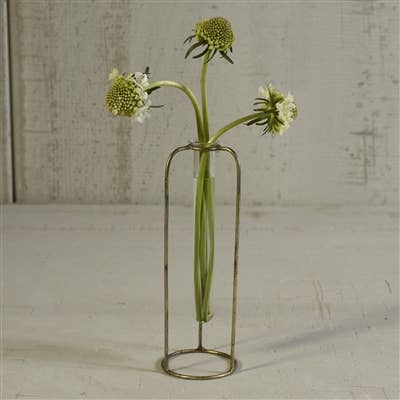Archer Bud Vase, Glass and Metal - Image 4