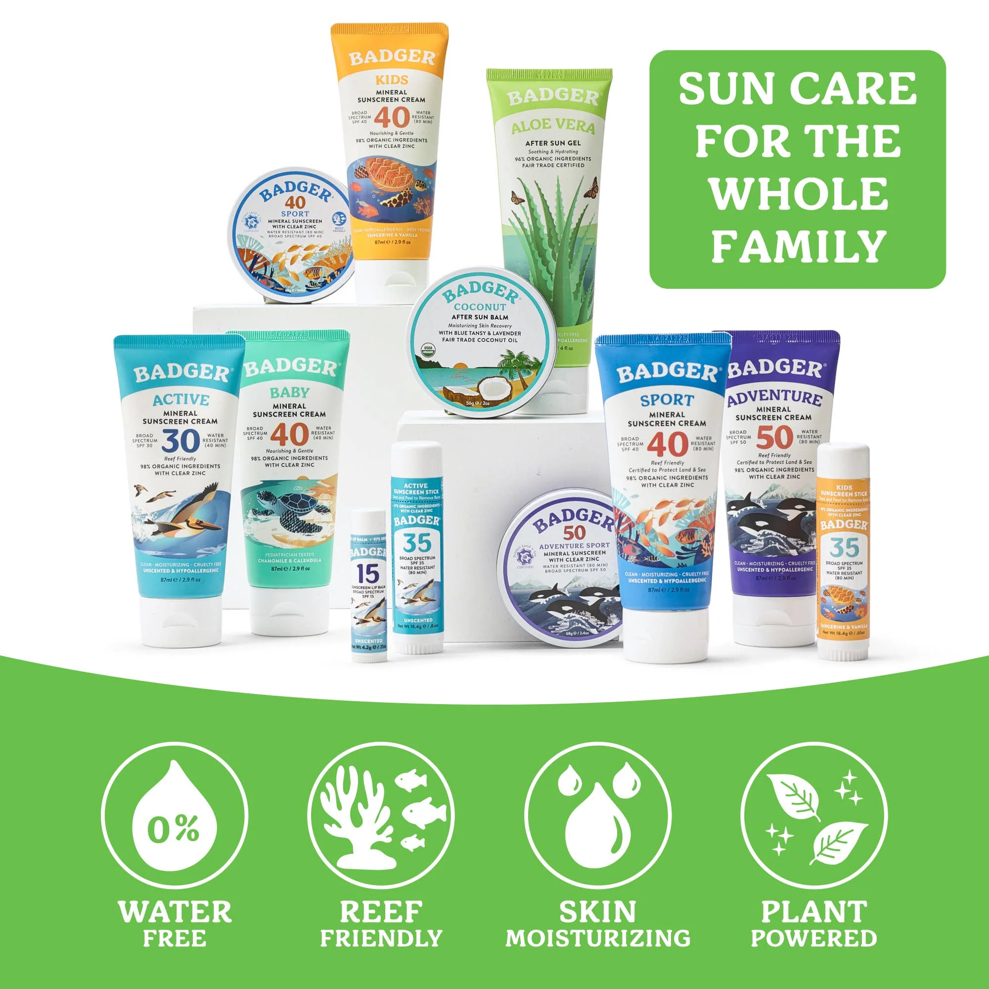 Badger Aloe Vera Gel for Face & Body, Sunburn Relief - Image 5
