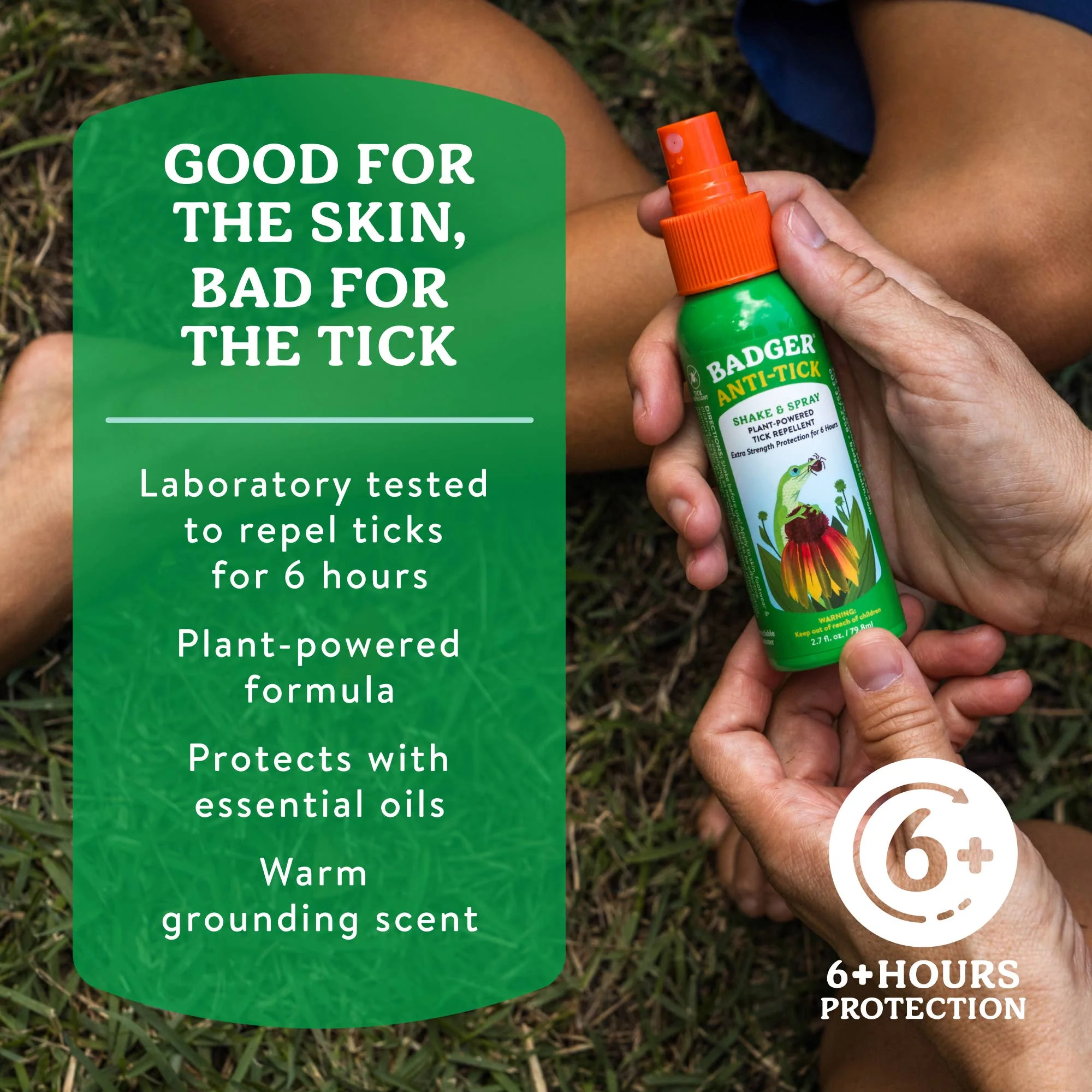 Badger Tick Spray, All Natural Tick Repellent, Deet-Free - Image 4