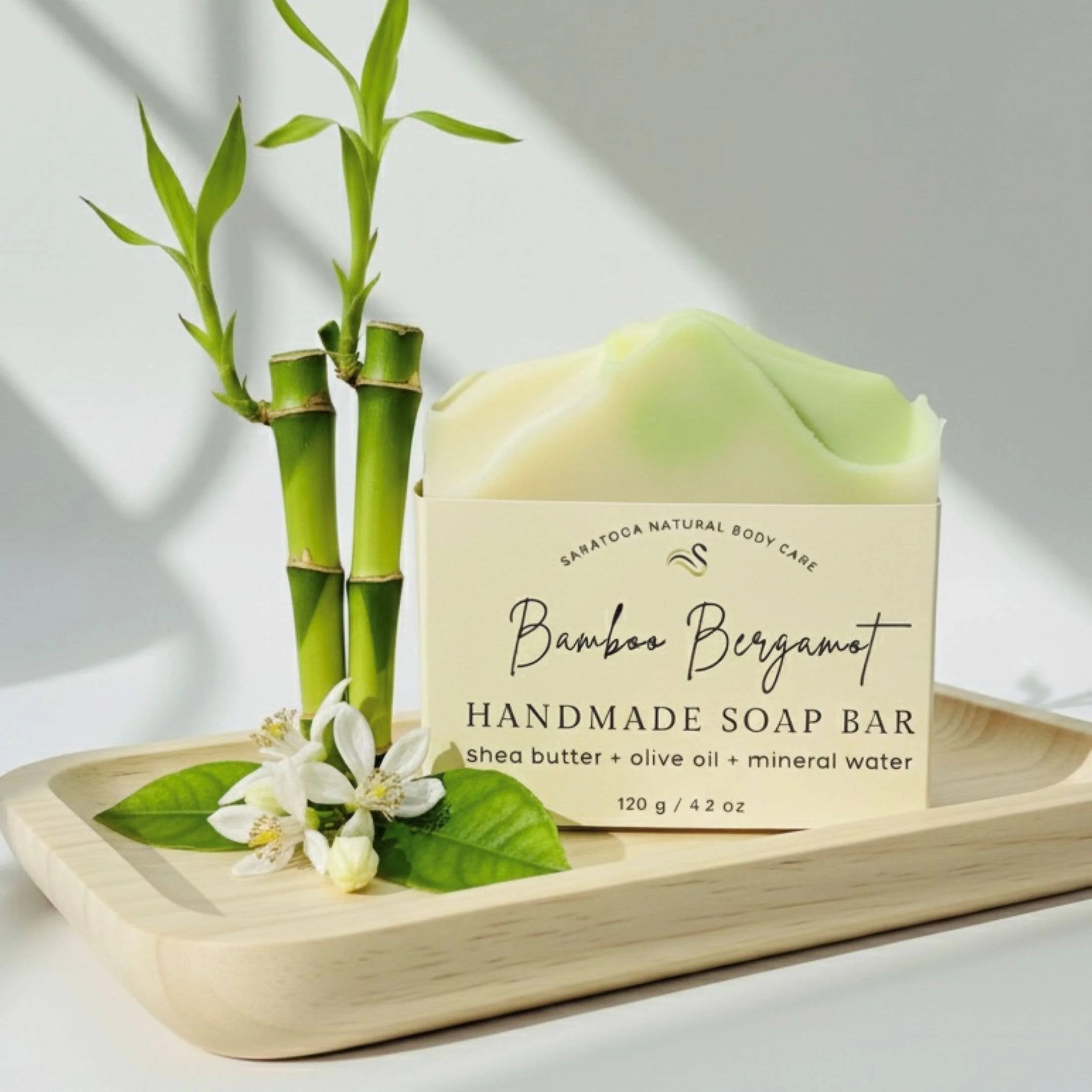 Bamboo Bergamot Handmade Soap Bar (Vegan) - Image 3