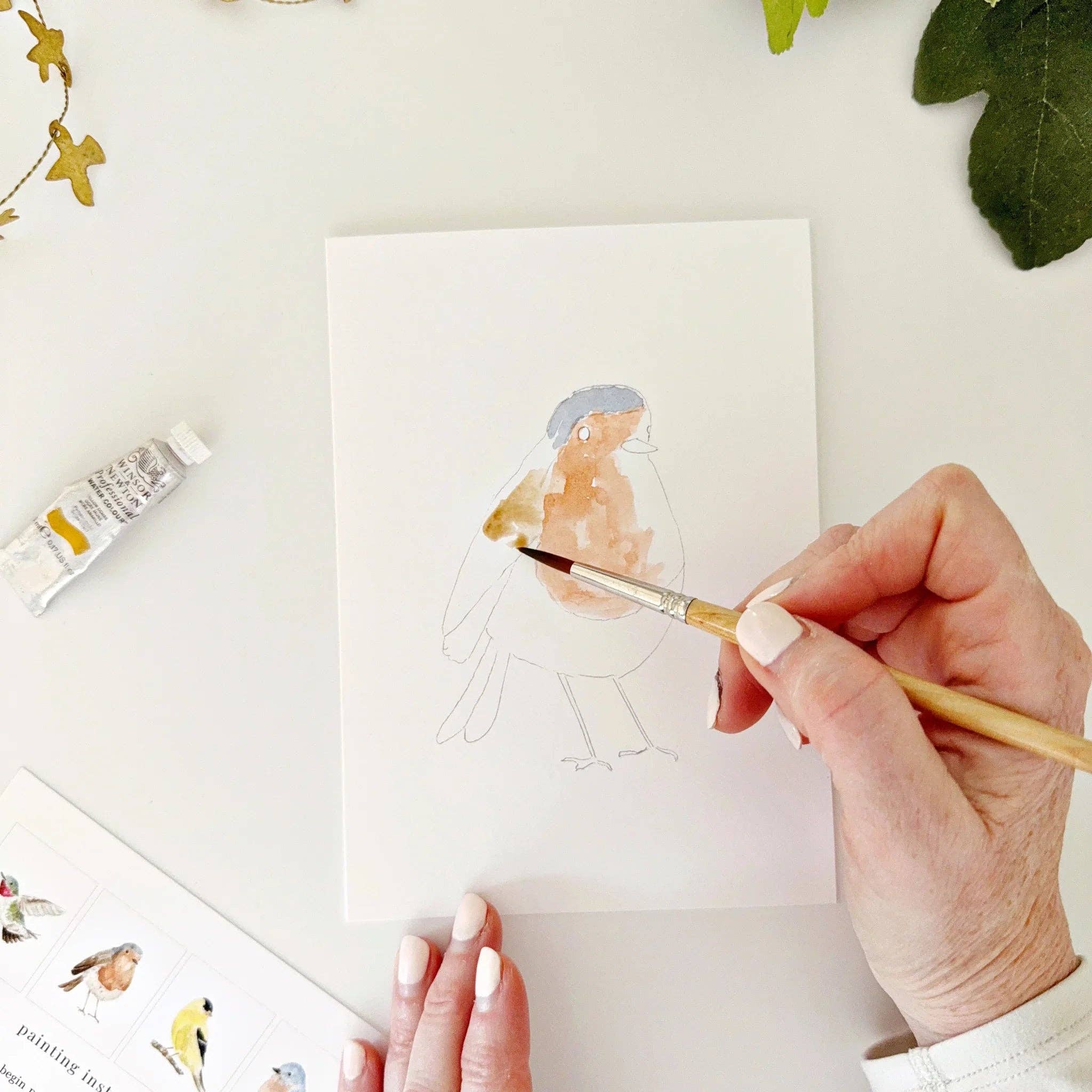 Birds paintable watercolor notecard set - Image 10