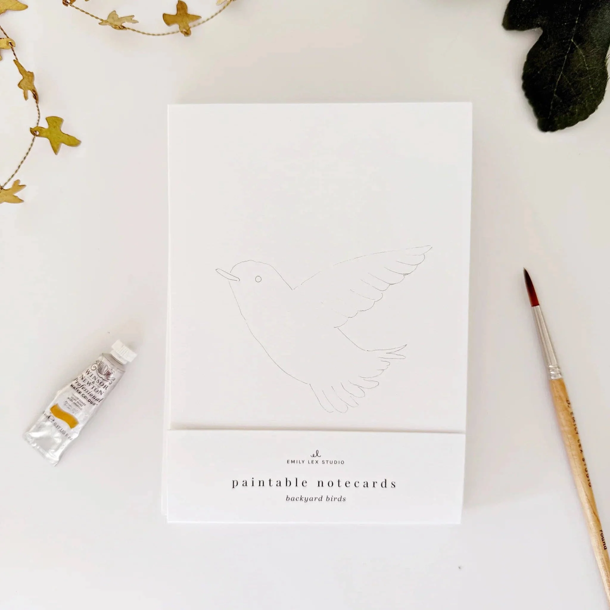 Birds paintable watercolor notecard set - Image 2
