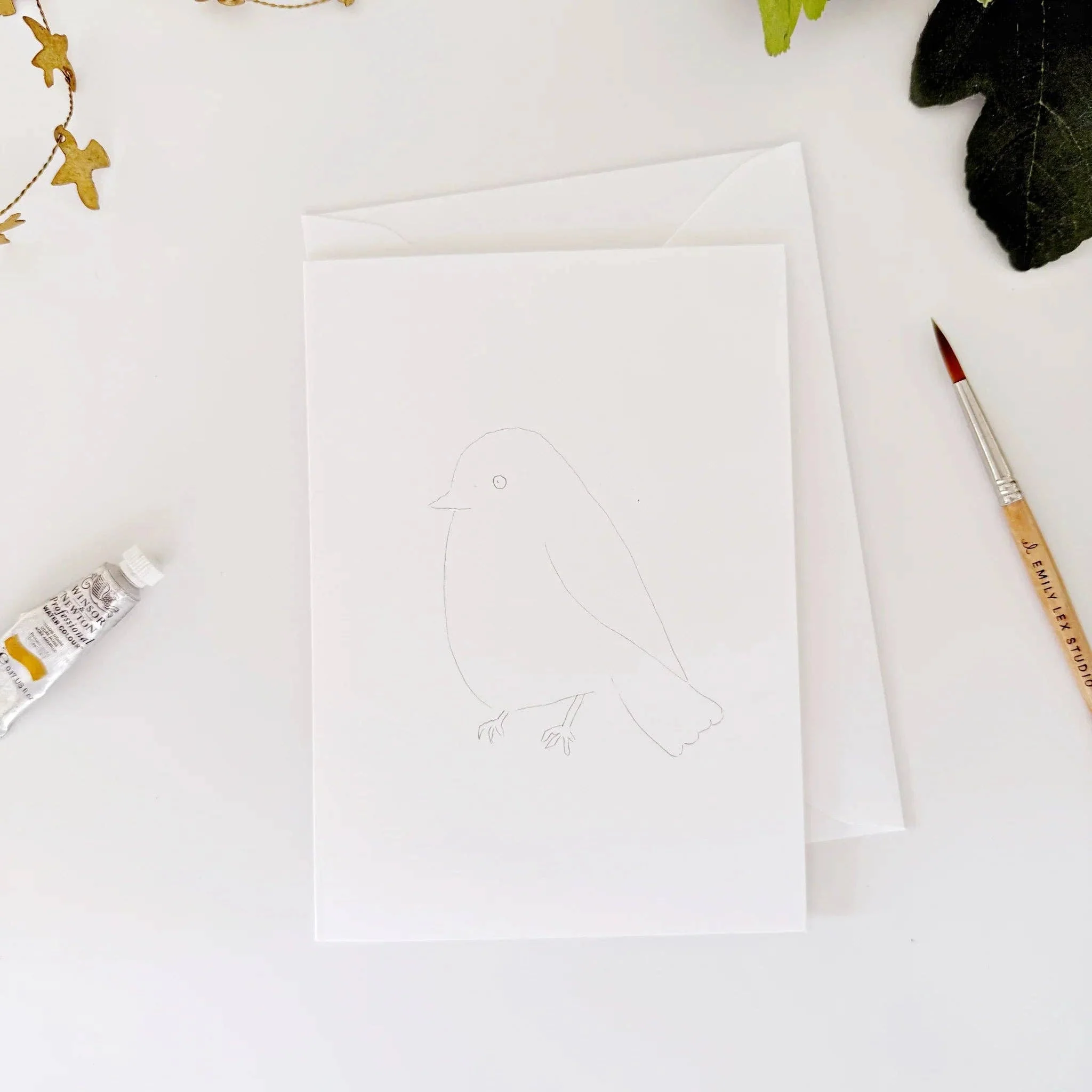 Birds paintable watercolor notecard set - Image 3