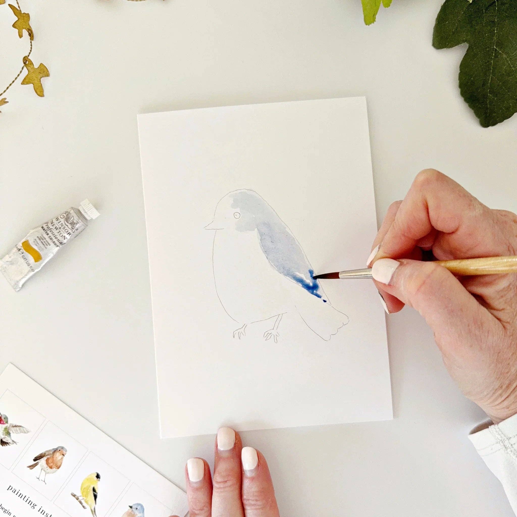 Birds paintable watercolor notecard set - Image 4