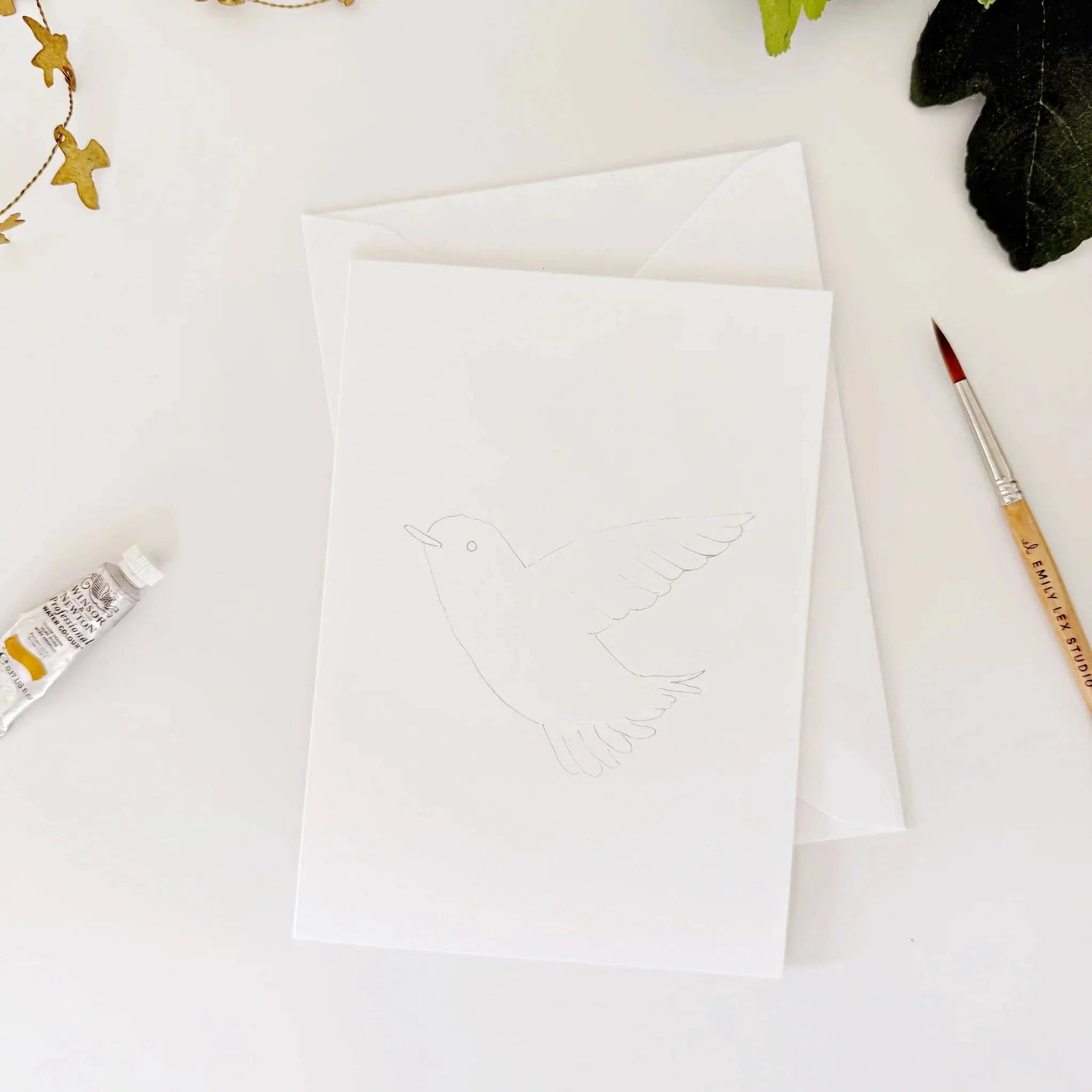 Birds paintable watercolor notecard set - Image 5