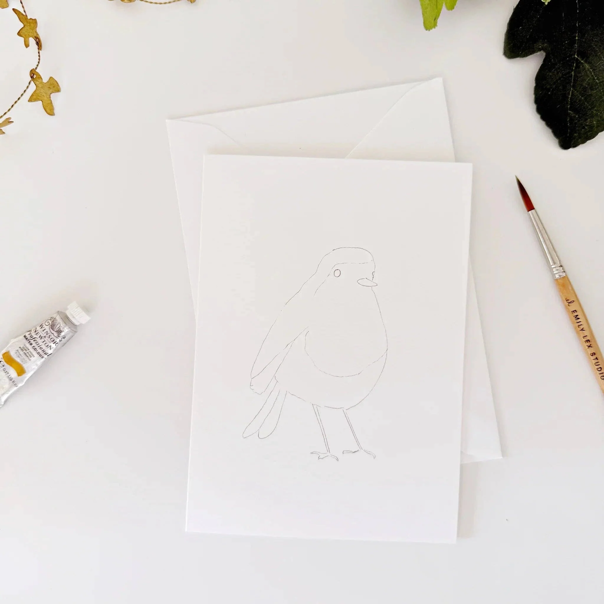 Birds paintable watercolor notecard set - Image 7