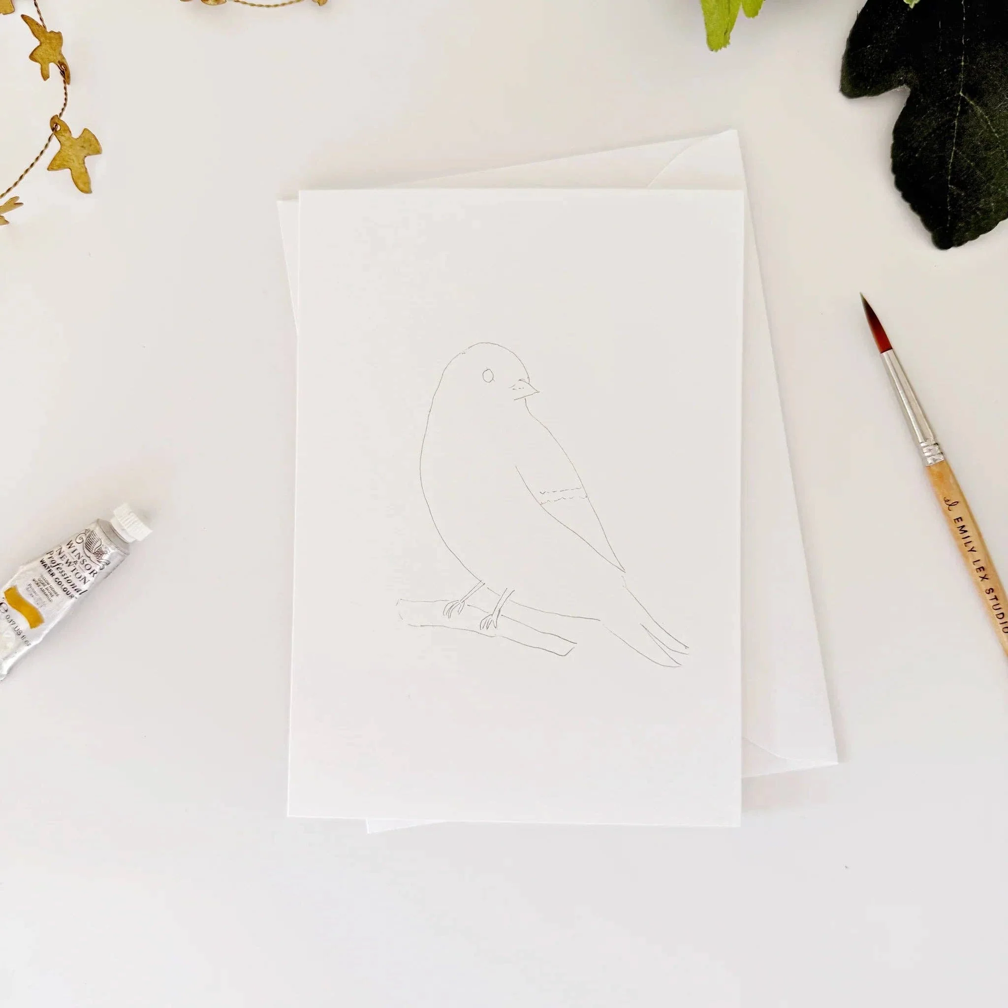 Birds paintable watercolor notecard set - Image 9
