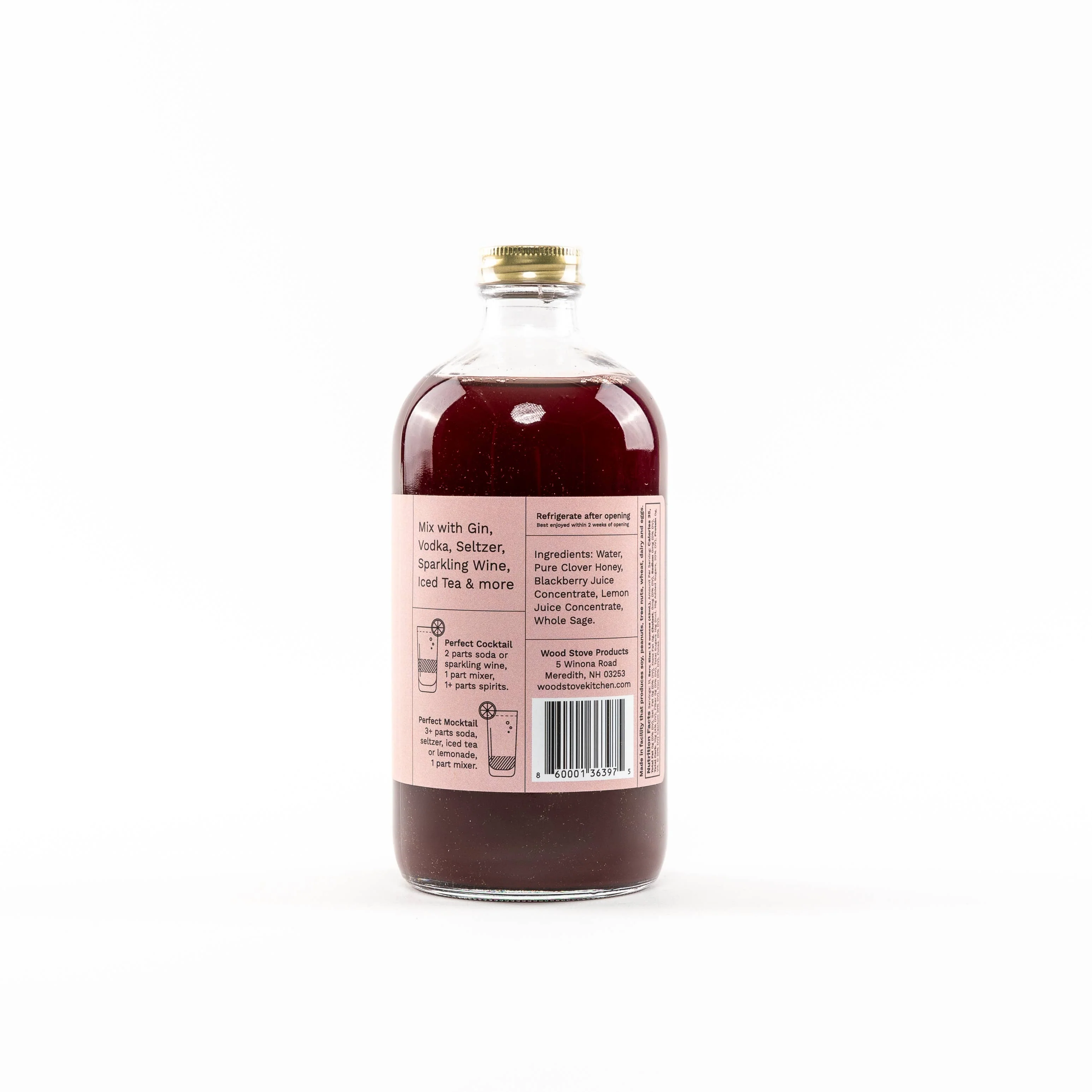 Blackberry & Sage Cocktail Mixer and Mocktail Mixer, 16 fl oz - Image 3