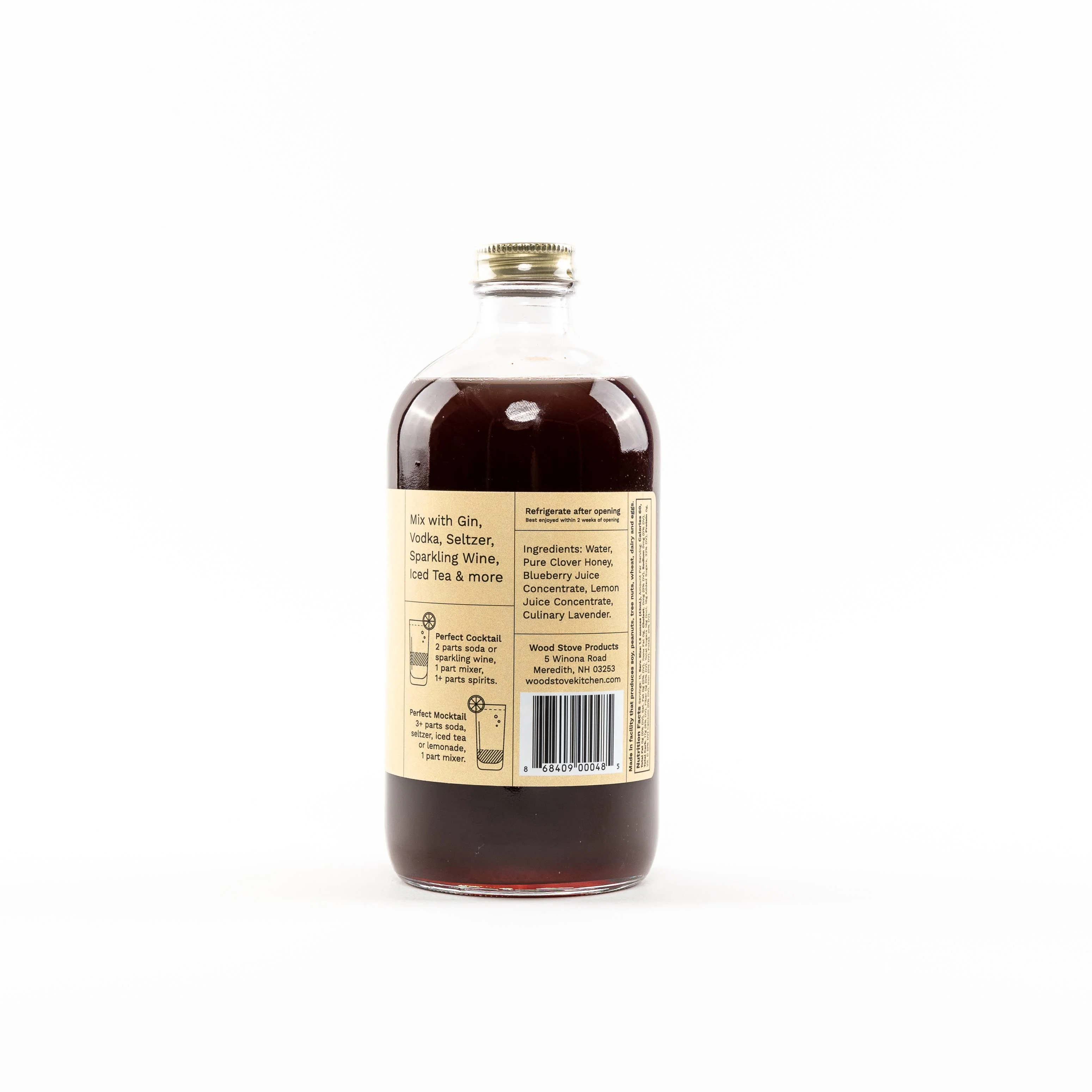 Blueberry and Lavender Cocktail Mixer and Mocktail Mixer, 16 fl oz - Image 3