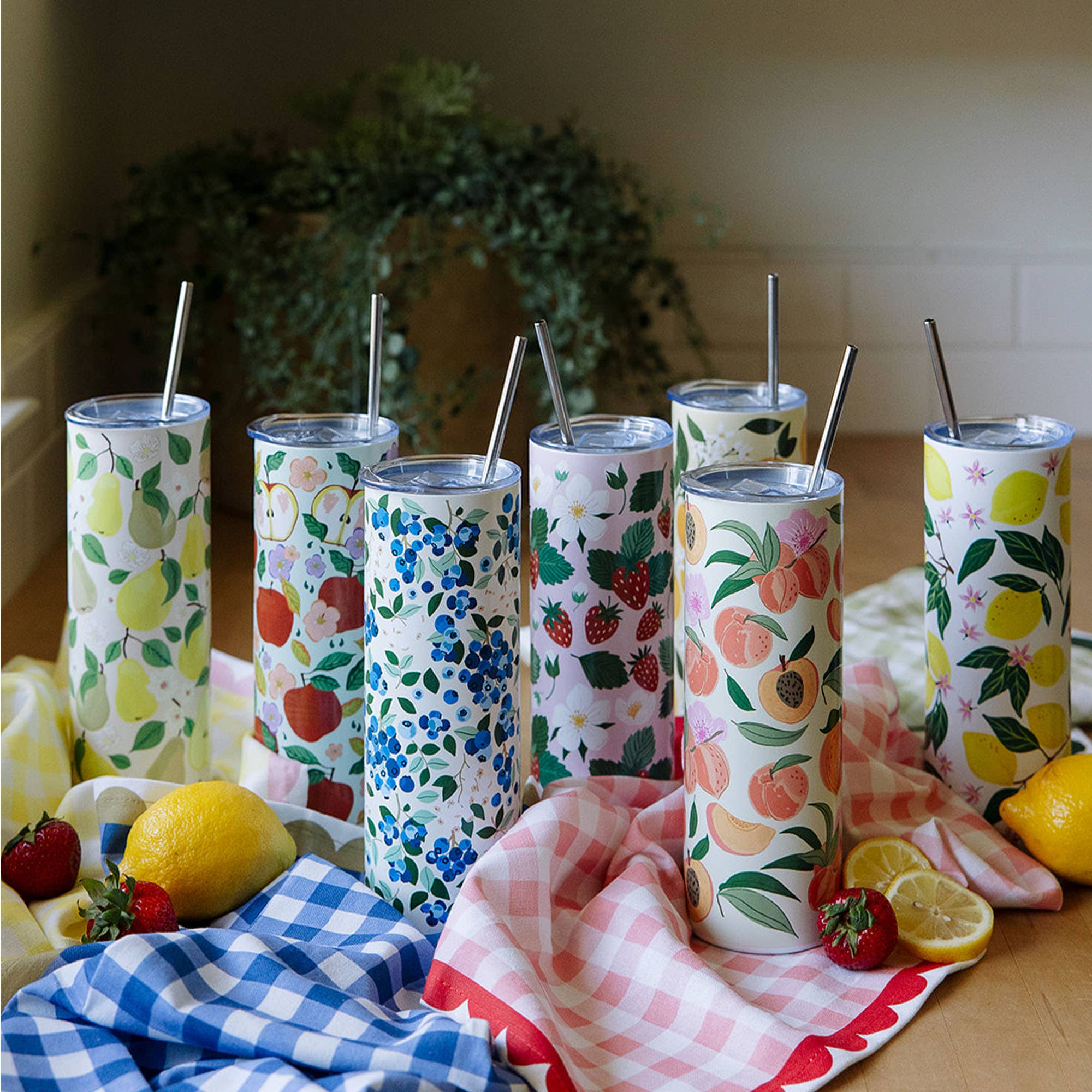 Blueberry Field 20oz Stainless Steel Skinny Tumbler - Image 6