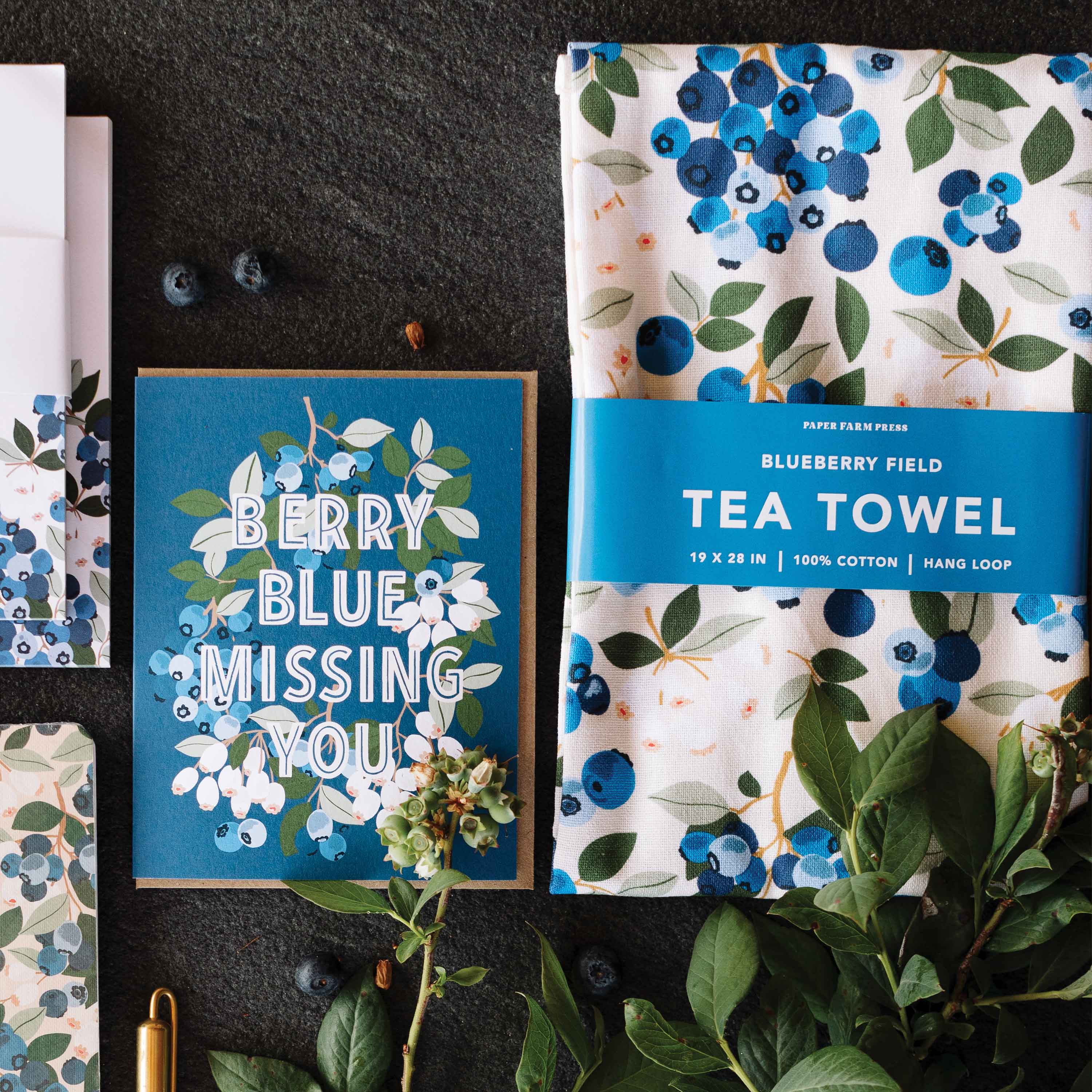 Blueberry Field Tea Towel - Image 4