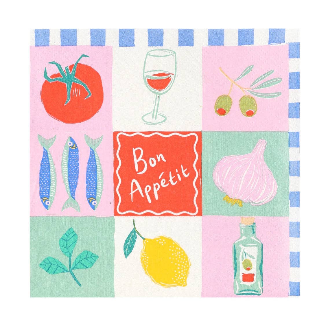 Bon Appetit Recycled Paper Napkins - 20 Pack | Summer Decor | - Image 4