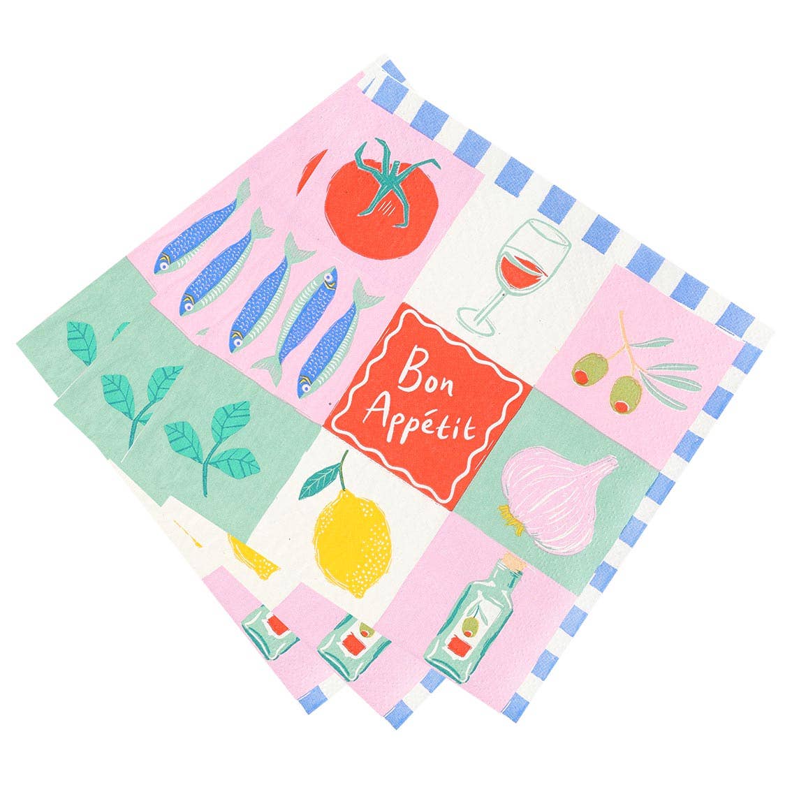 Bon Appetit Recycled Paper Napkins - 20 Pack | Summer Decor | - Image 5