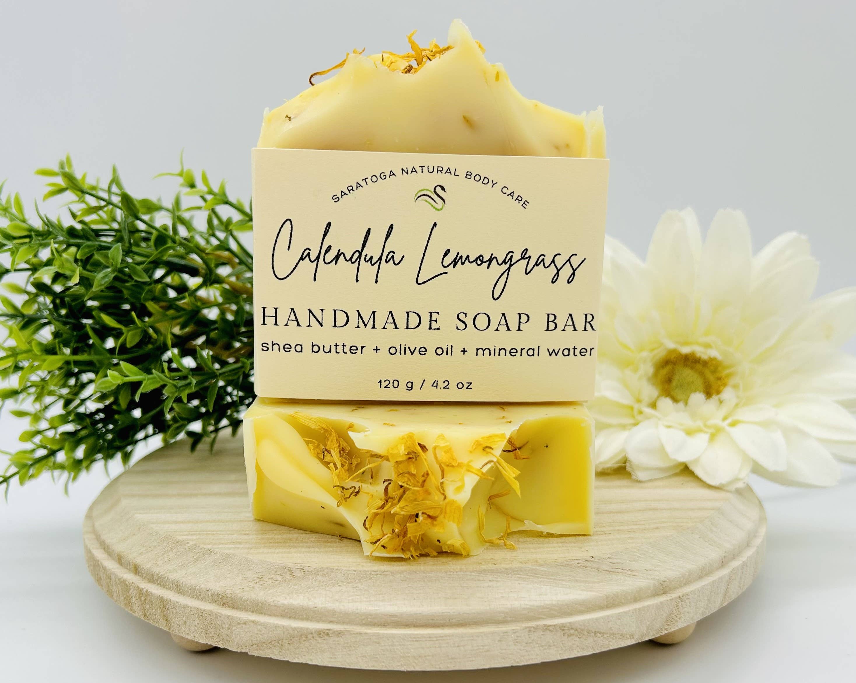 Calendula Lemongrass Handmade Soap Bar NATURAL VEGAN - Image 4