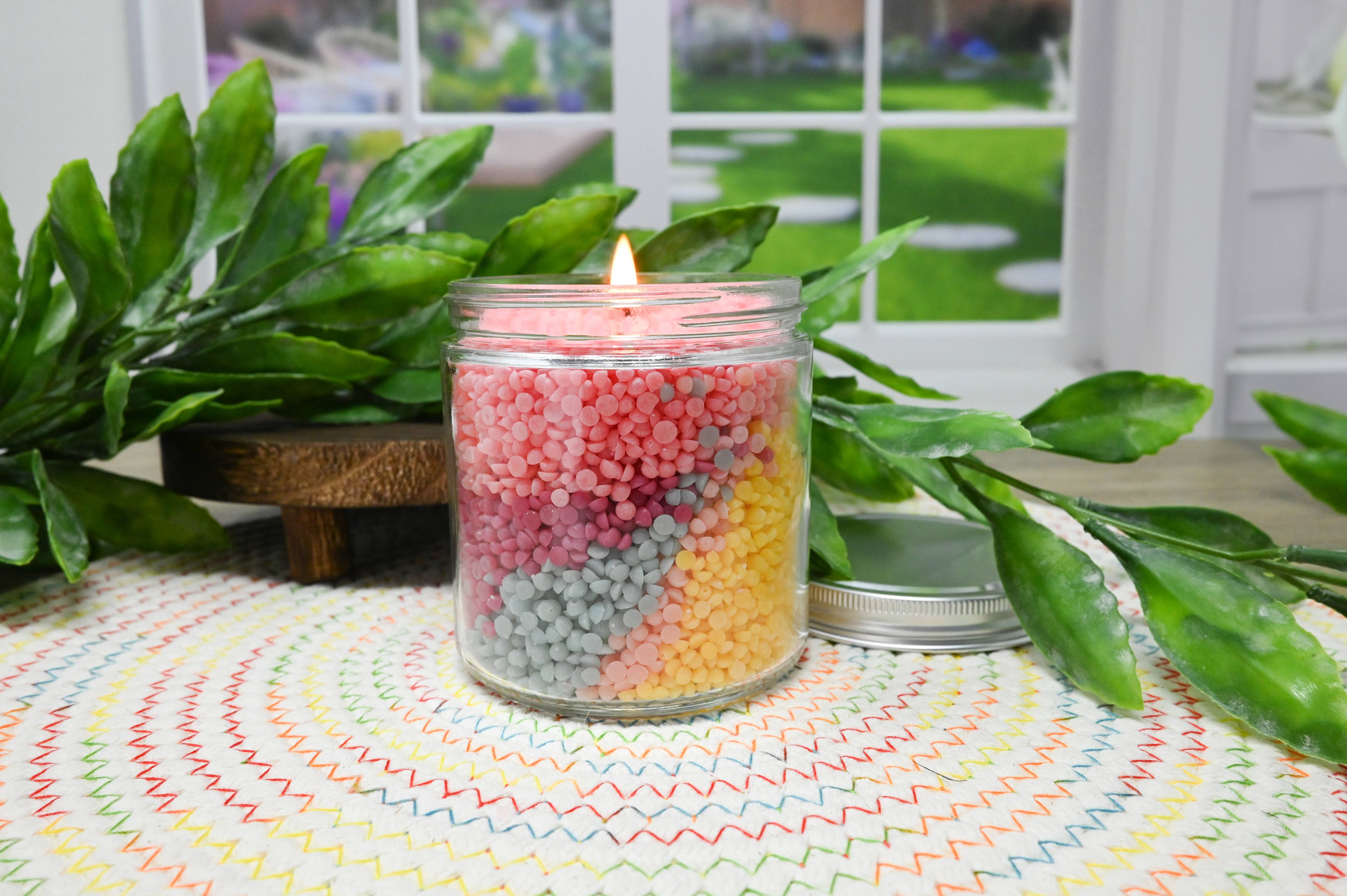 10 oz Glass Wicked Jar with Lid - DIY Candle Bar - Image 3