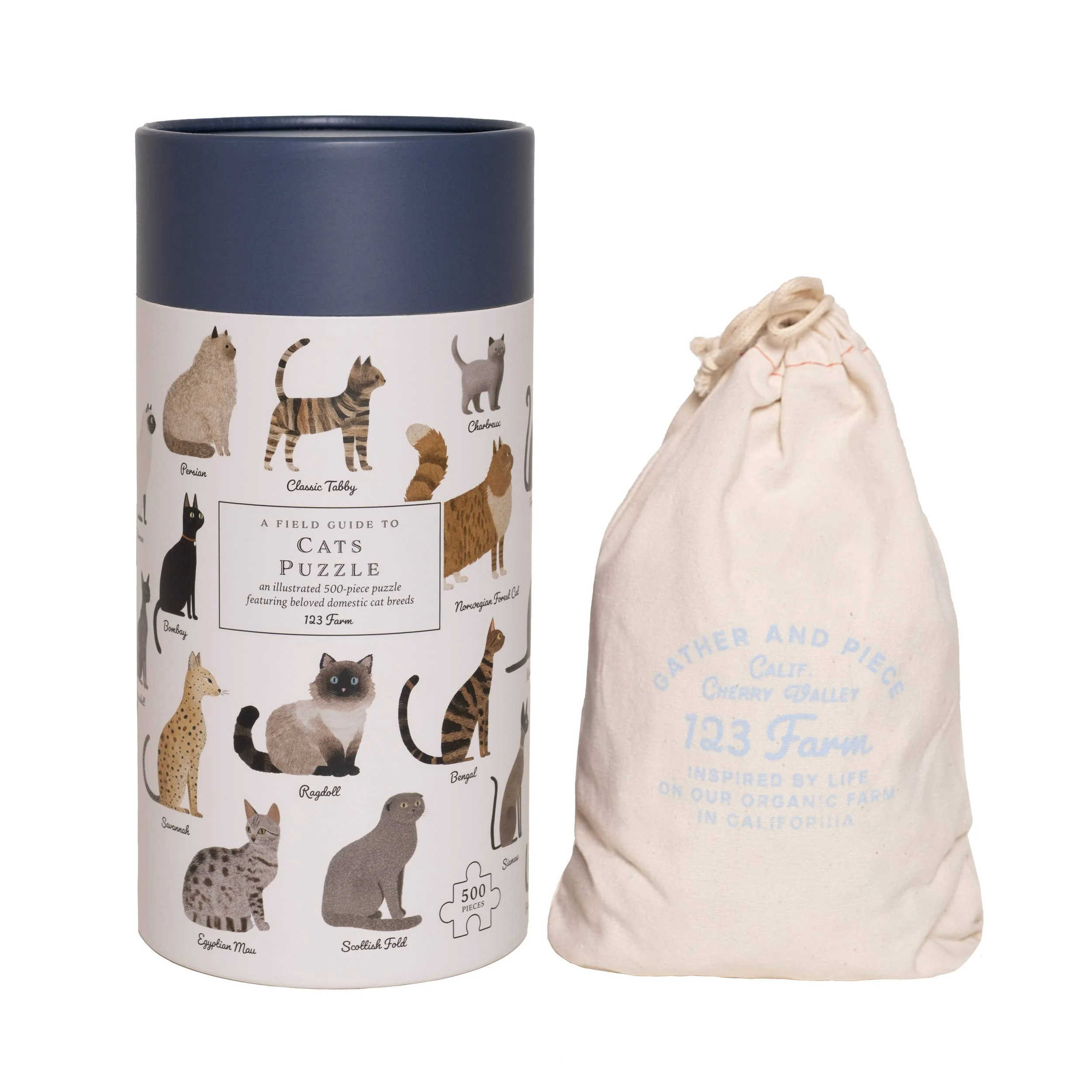 Cats Puzzle – 500 Pc Tube with Vintage Illustrations - Image 2