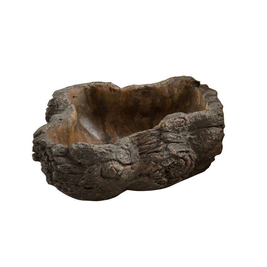 Cement Burled Bark Planter - Small - Image 3