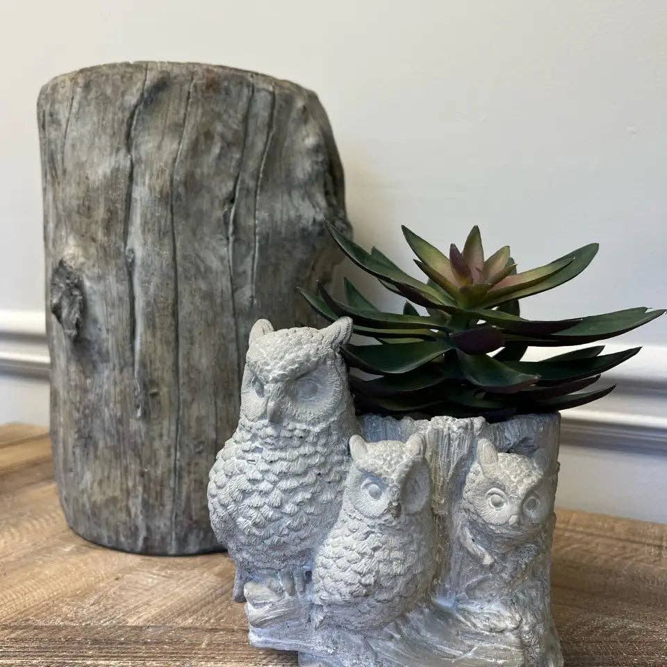 CEMENT OWL PLANTER - Image 3
