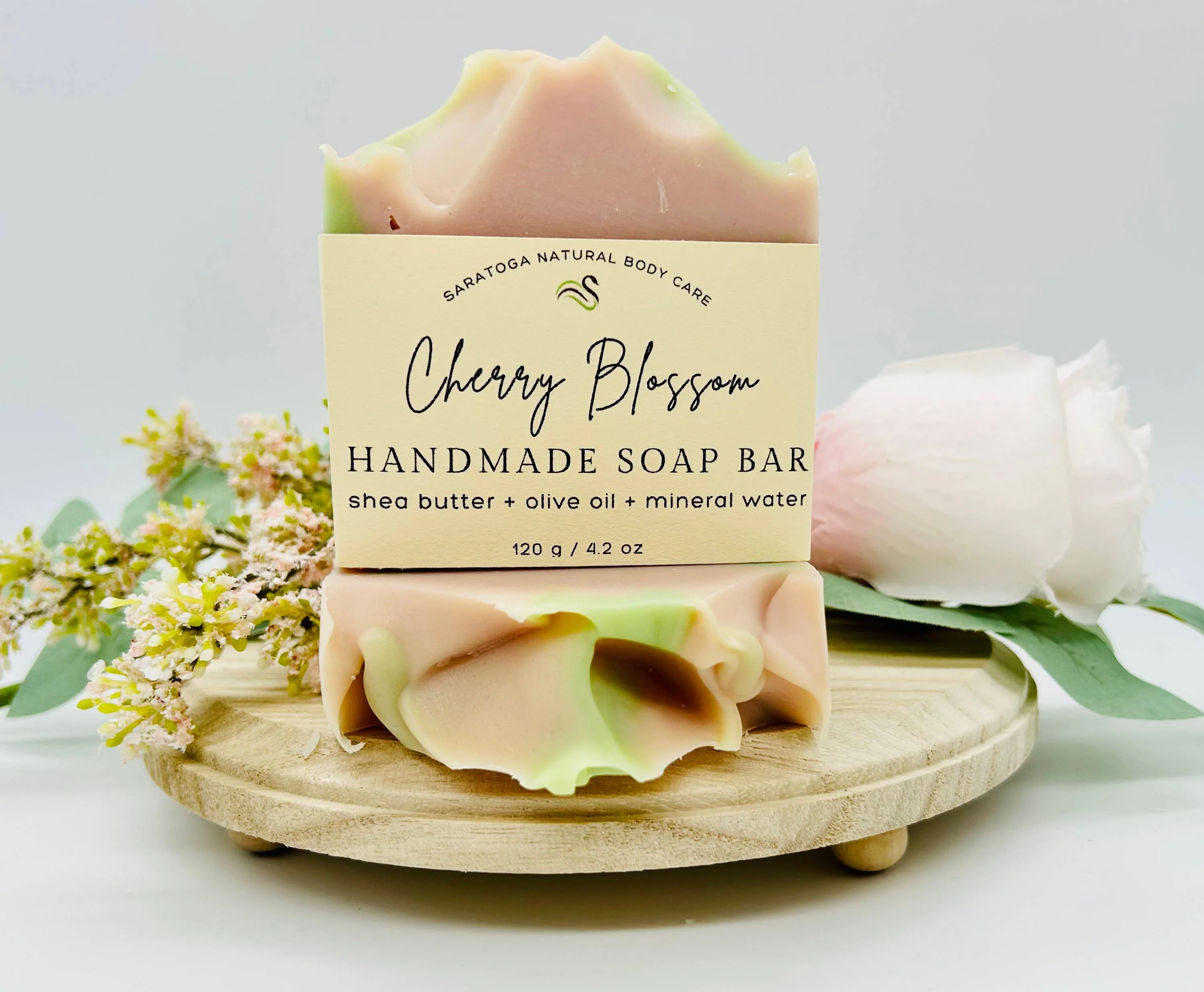 Cherry Blossom Handmade Soap Bar (VEGAN) - Image 4
