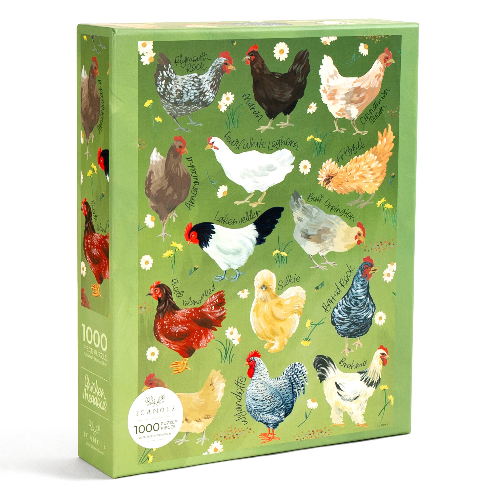 Chicken Meadows - 1,000 Piece Jigsaw Puzzle
