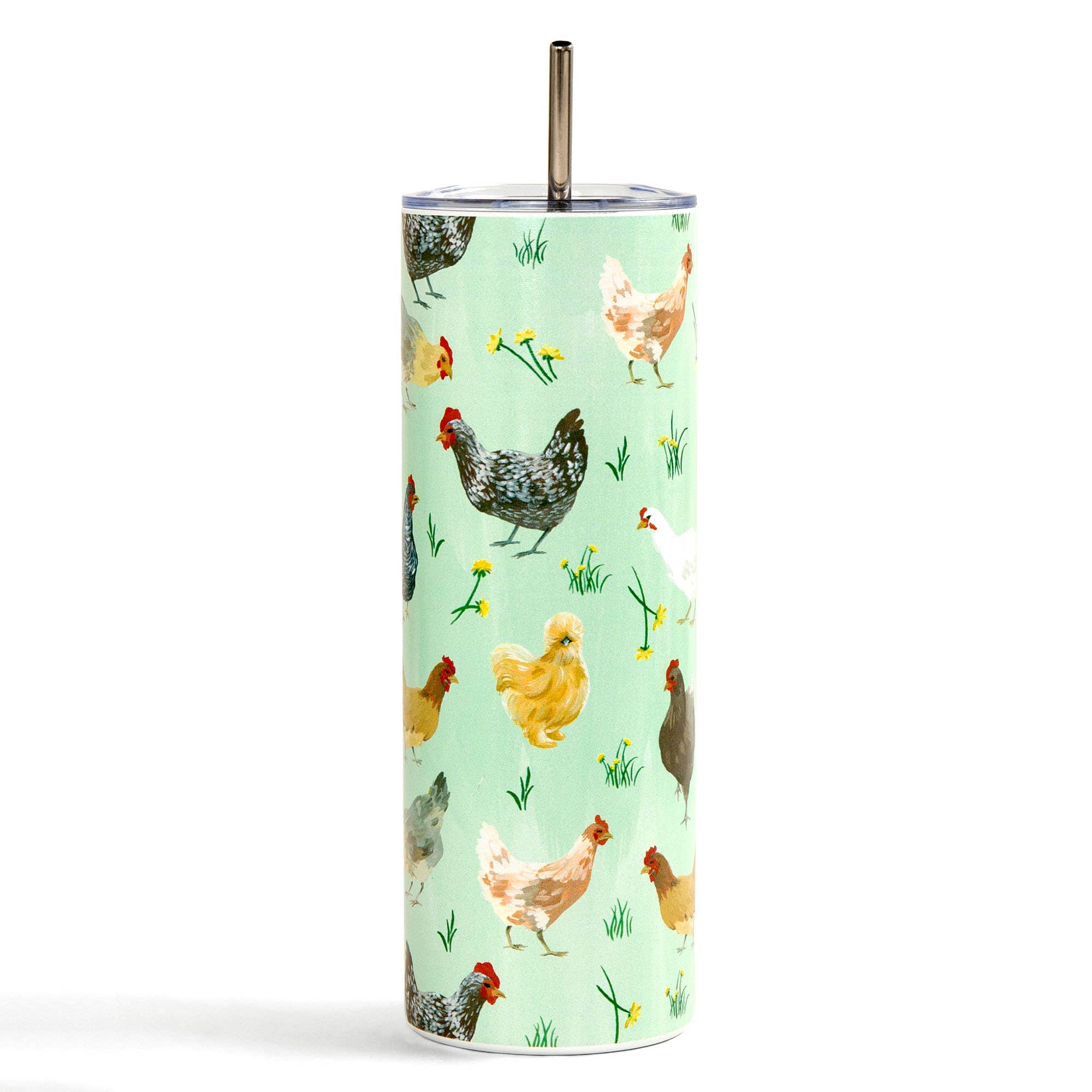 Chicken Meadows 20oz Stainless Steel Skinny Tumbler - Image 2