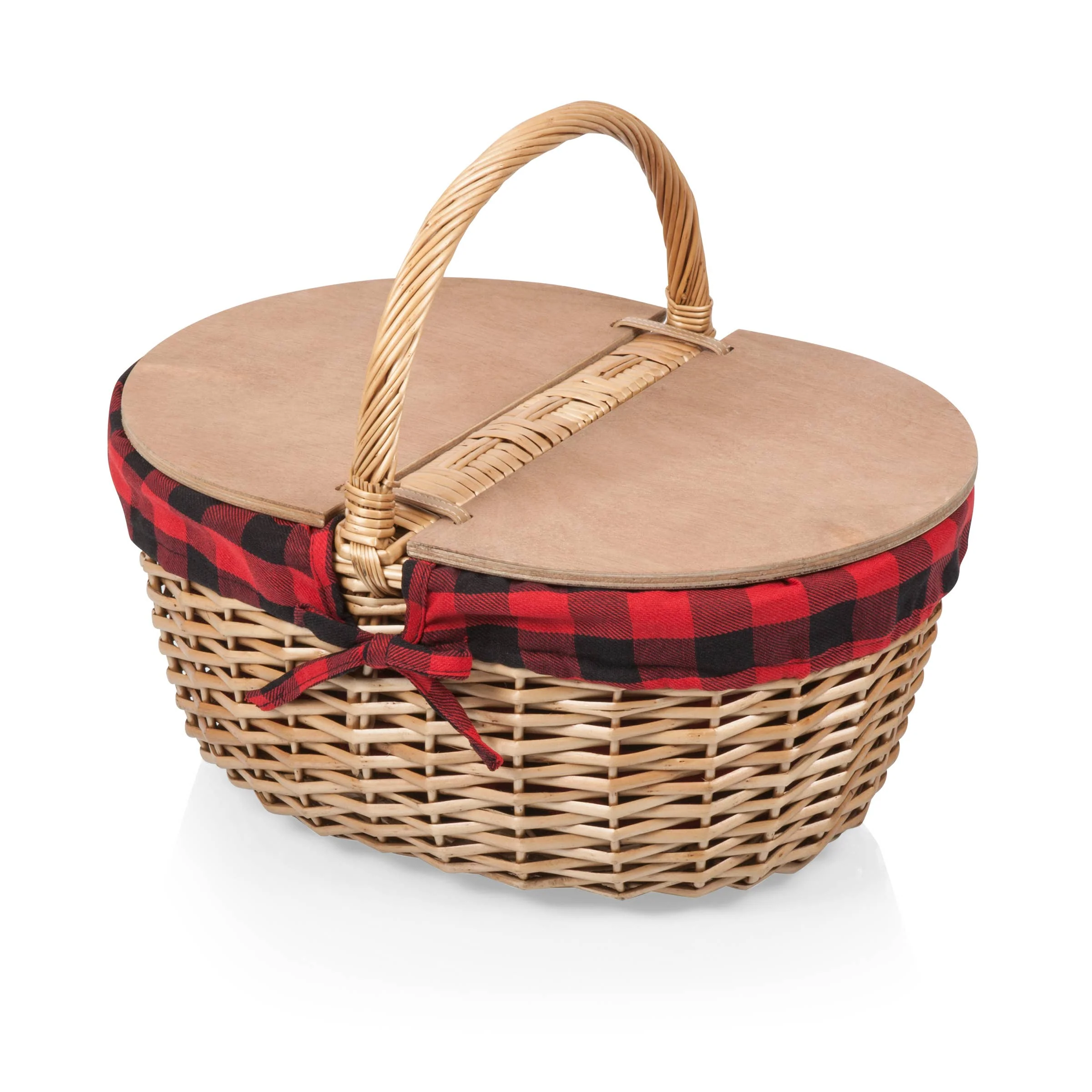 Country Vintage Picnic Wicker Basket - Image 15