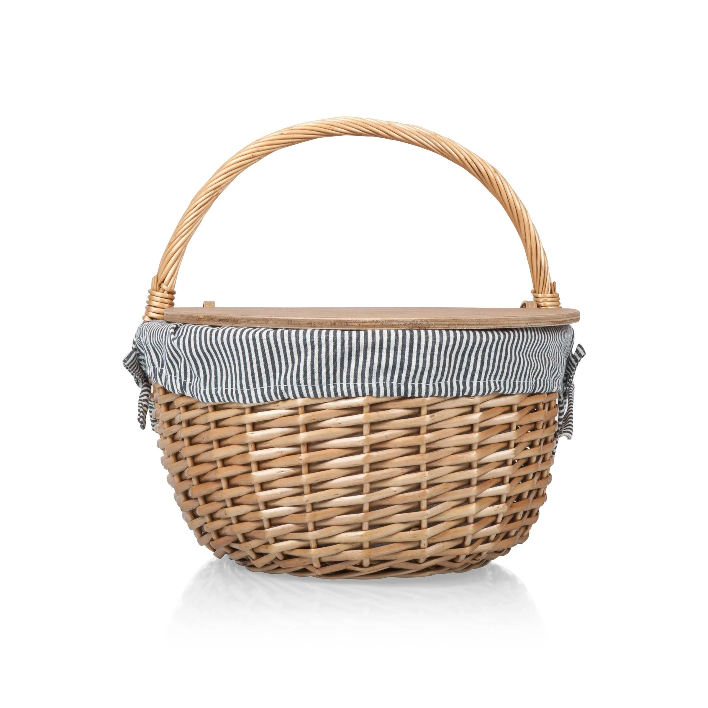 Country Vintage Picnic Wicker Basket - Image 2